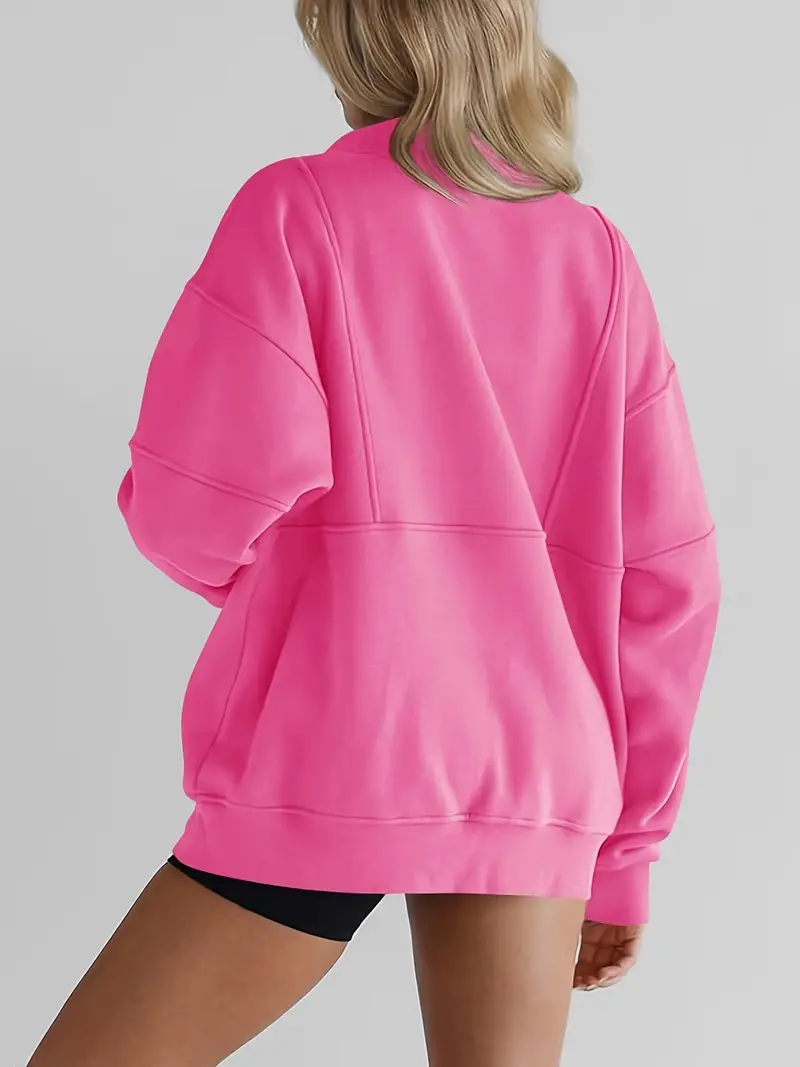  Solid Color Half-Zip Pullover Sweatshirt (BUY 2 FREE SHIPPING)