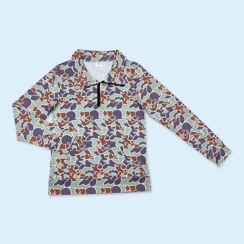 Women's camouflage hunting season pullover top