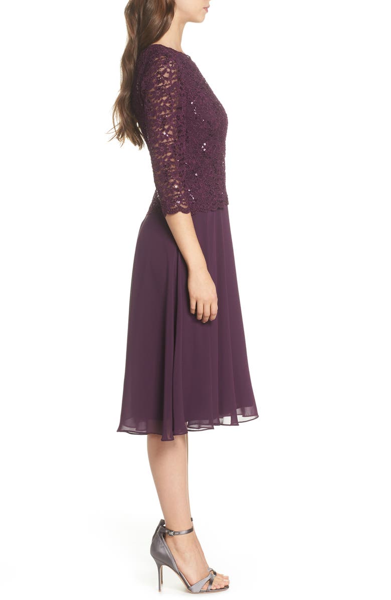 Jewel Neck Two-Piece Cocktail Dress