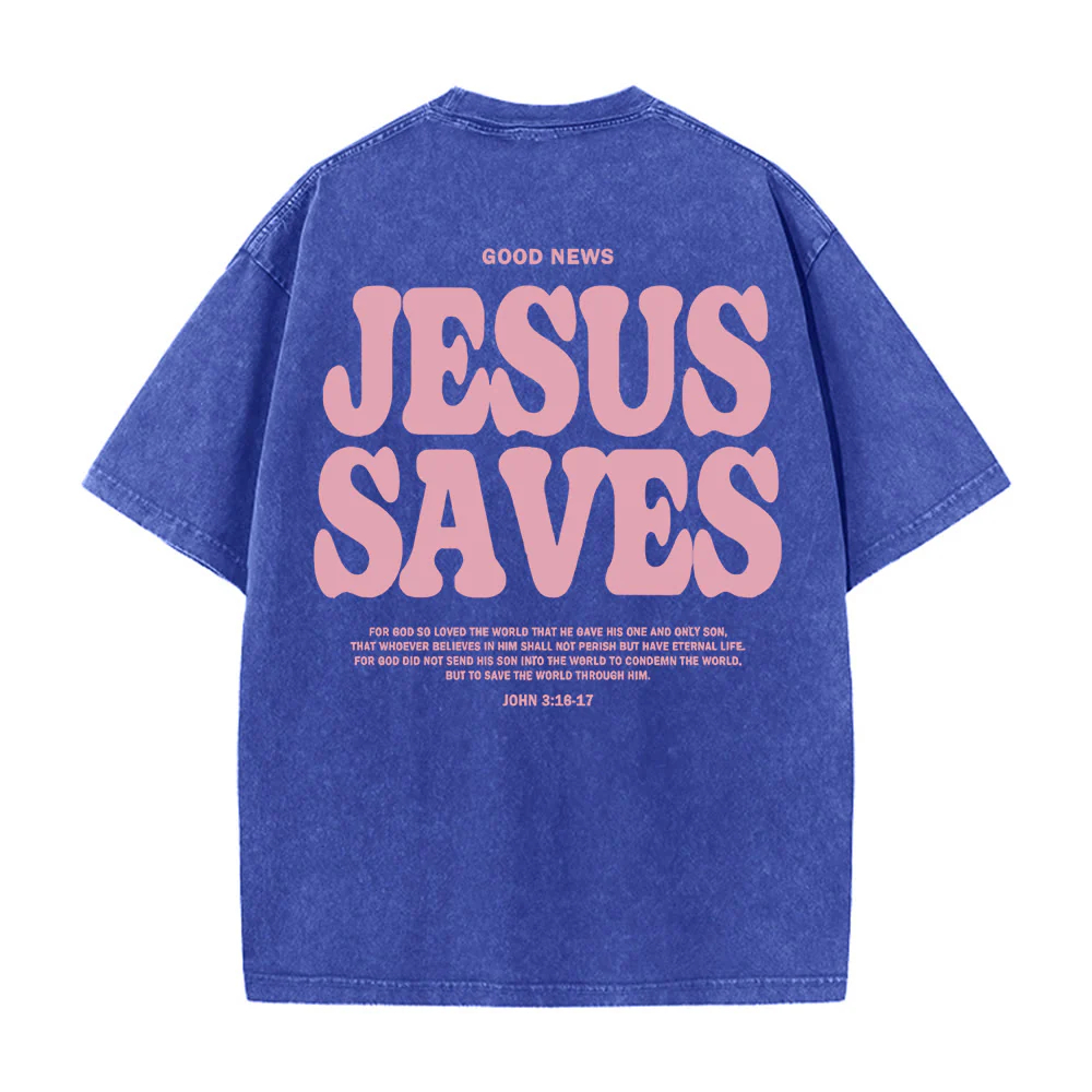 Jesus Saves Vintage Washed T-Shirt 
