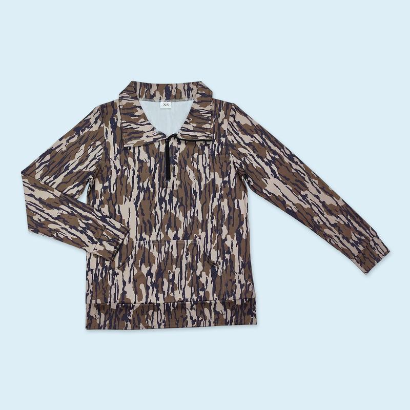 Women's camouflage hunting season pullover top