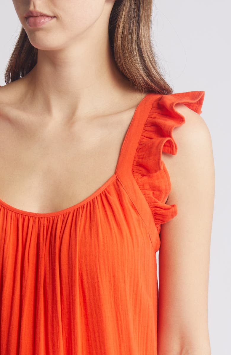 Ruffle Tiered Cotton Maxi Dress