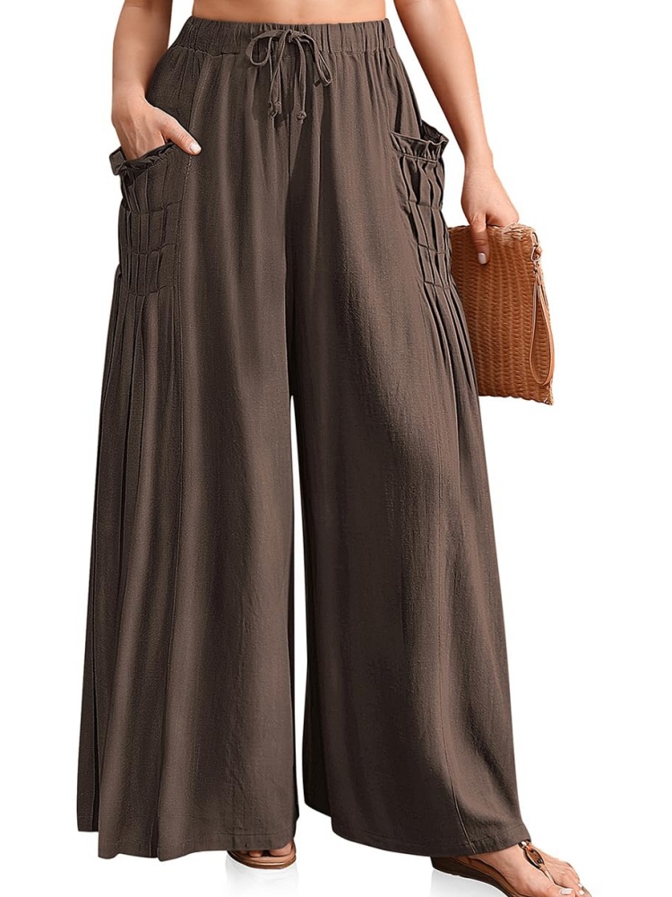 Women's Linen Palazzo Pants (buy 2 free shipping)