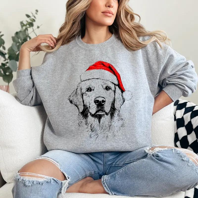 Santa Paws Dog Printed Christmas Sweatshirt