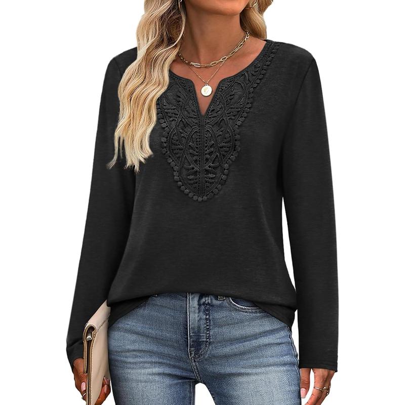 Women Blouses Dressy Casual V Neck Long Sleeve Shirts Fall Outfits Trendy Top