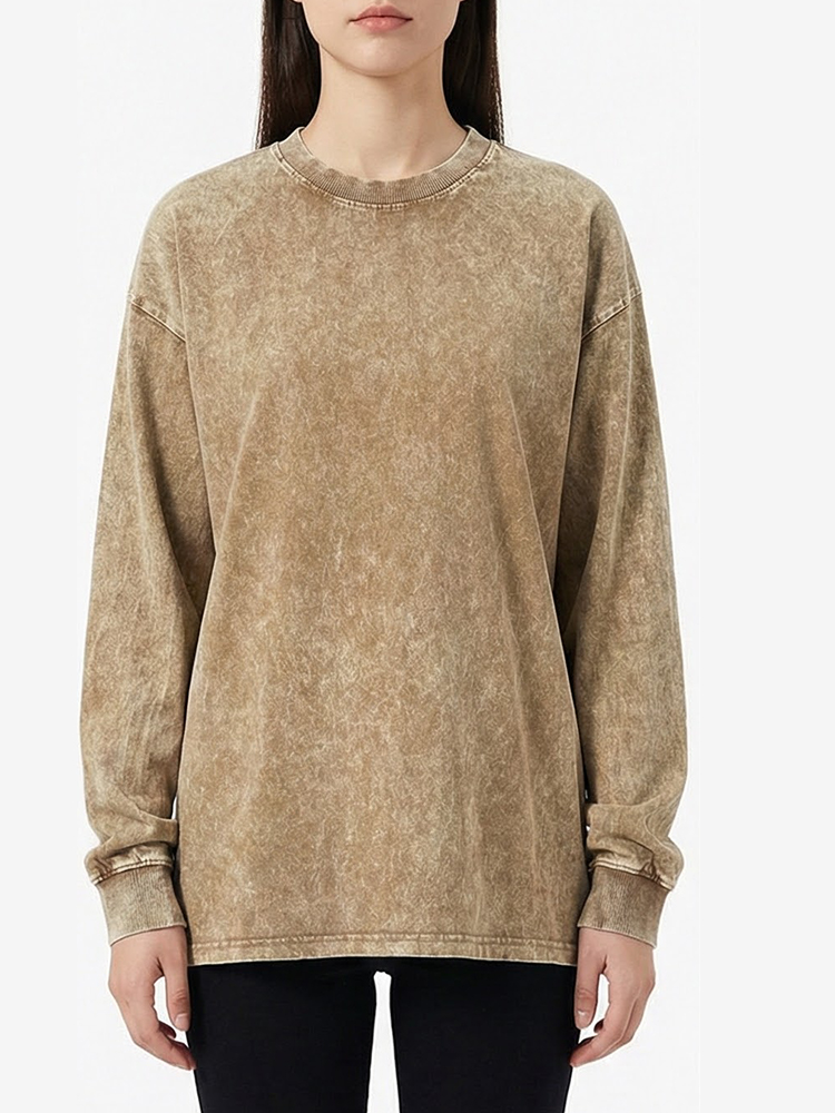 Women's Stone Wash Loose Fit Sweatshirt (Buy 2 Free Shipping)