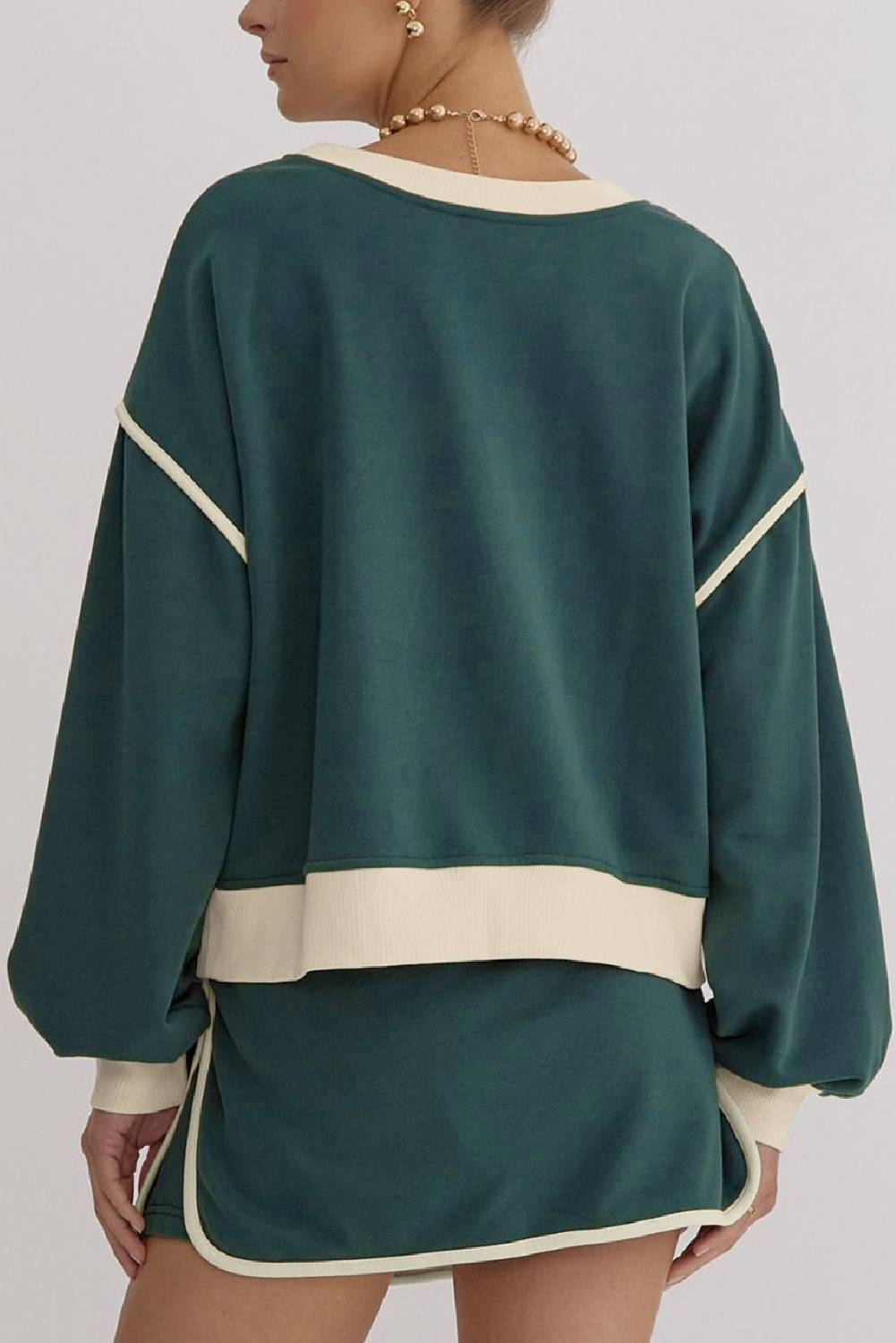 Women's Loose Pullover and Lace-up Waist Skort Set (Buy 2 Free Shipping)