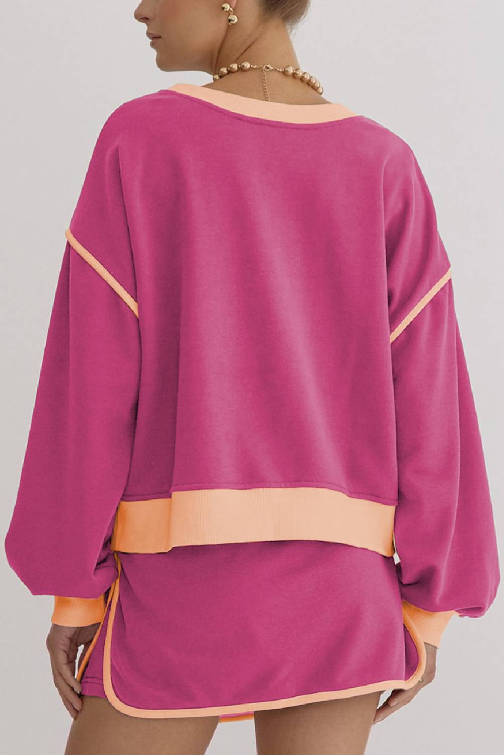 Women's Loose Pullover and Lace-up Waist Skort Set (Buy 2 Free Shipping)