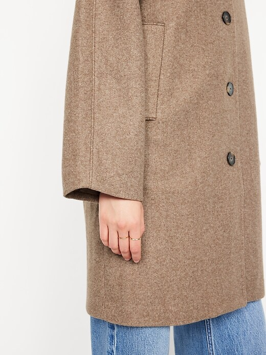 Women's Relaxed Button-Front Mac Coat