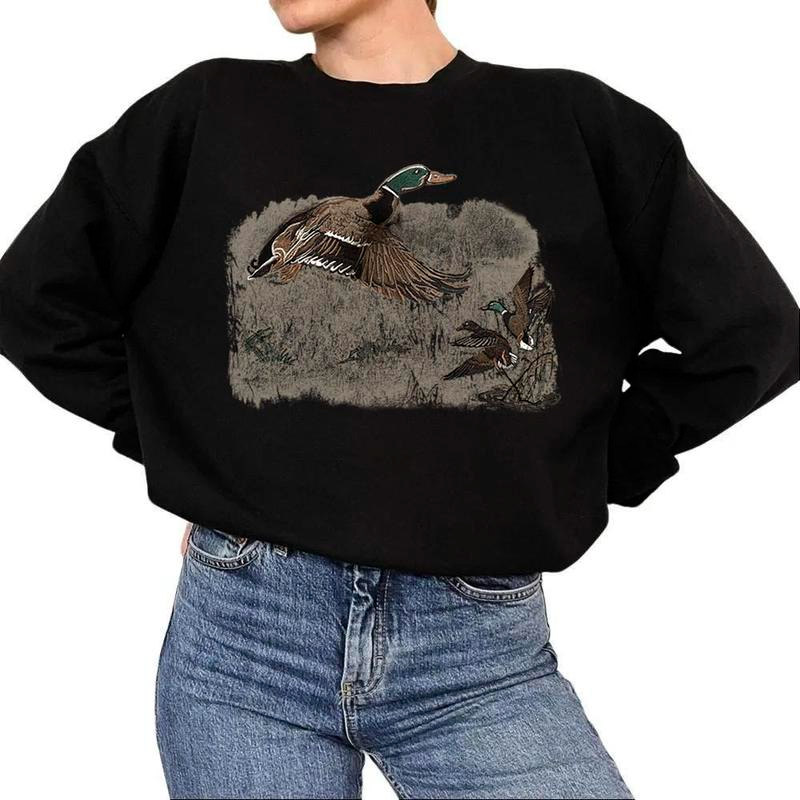 Mallard Duck Vintage Crewneck Sweatshirt