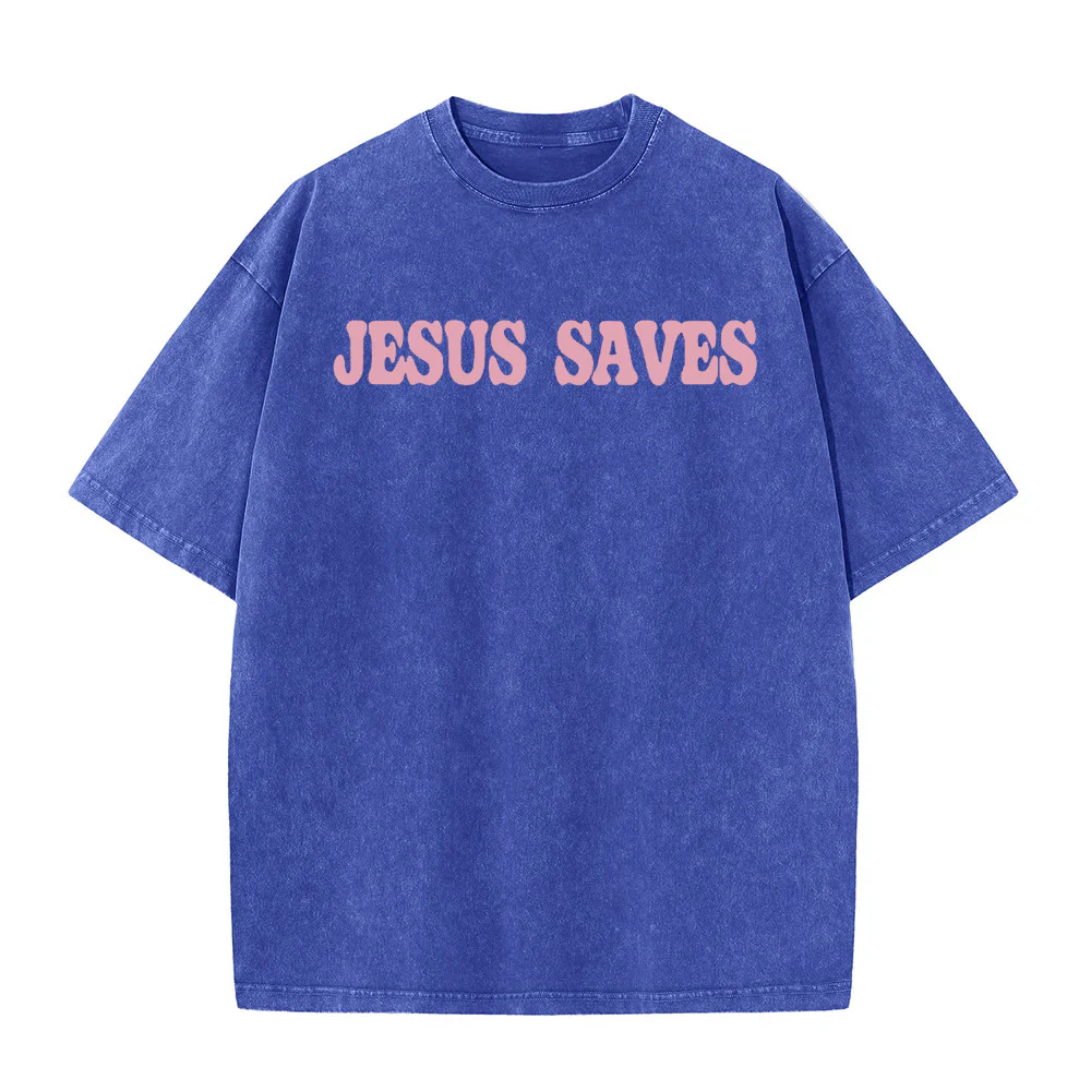 Jesus Saves Vintage Washed T-Shirt 