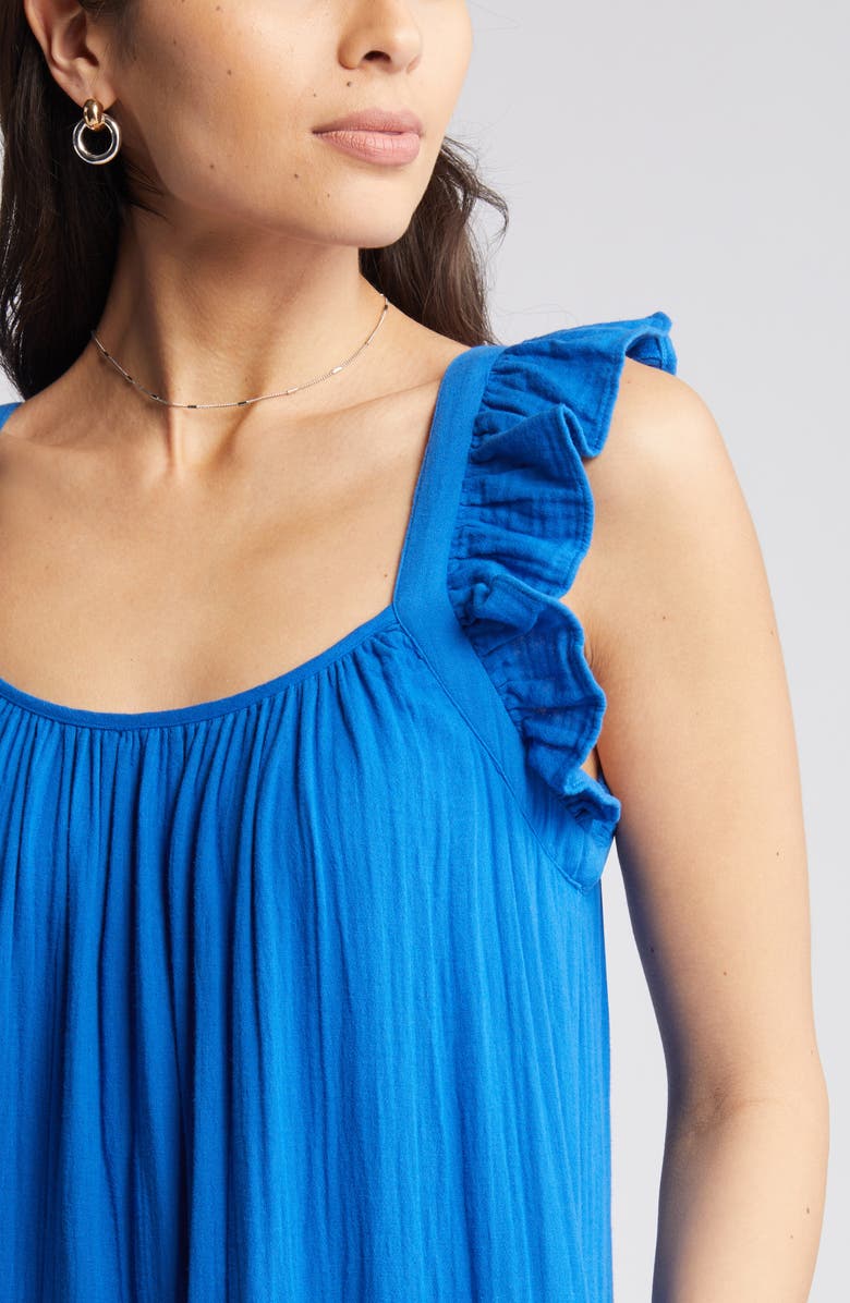 Ruffle Tiered Cotton Maxi Dress