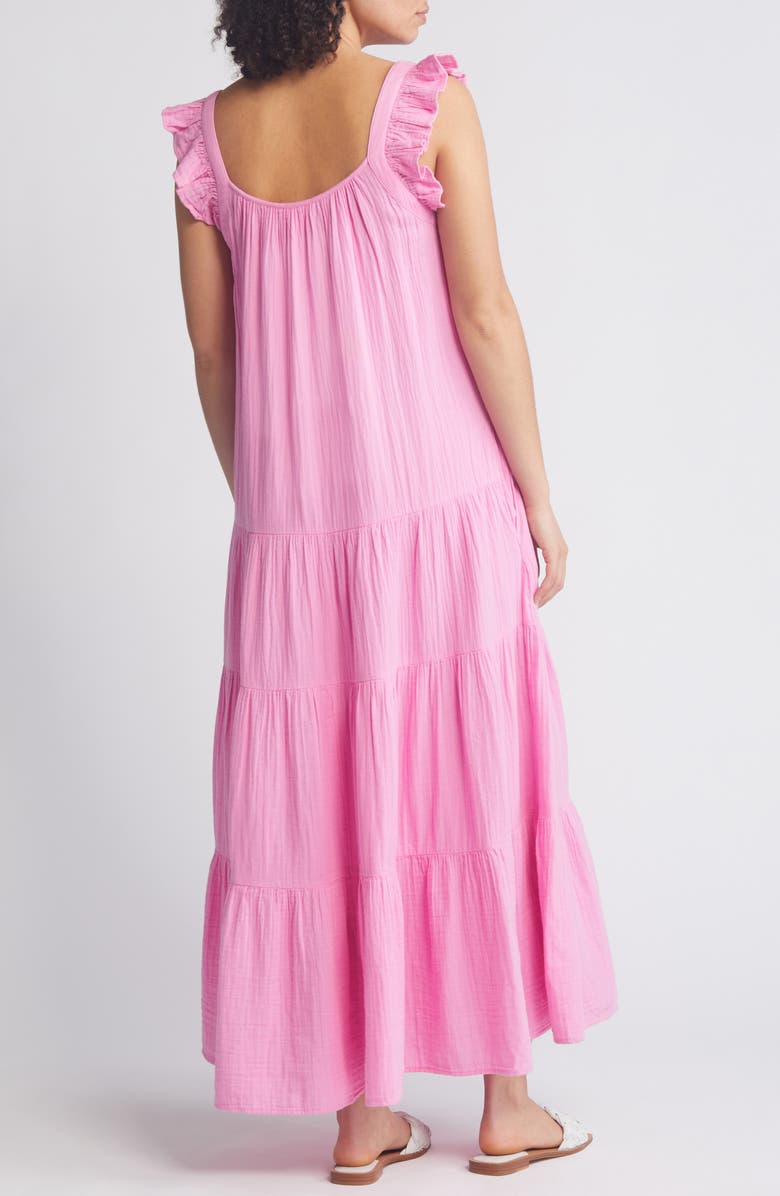 Ruffle Tiered Cotton Maxi Dress