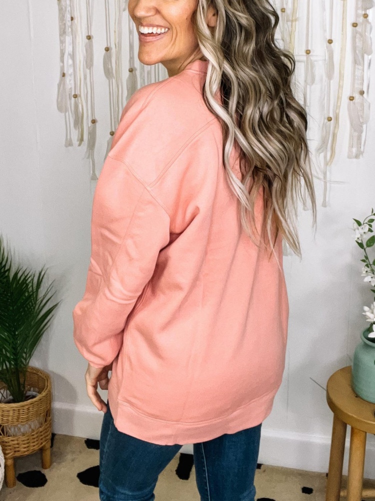 Fleece Lined Oversized Sweatshirt