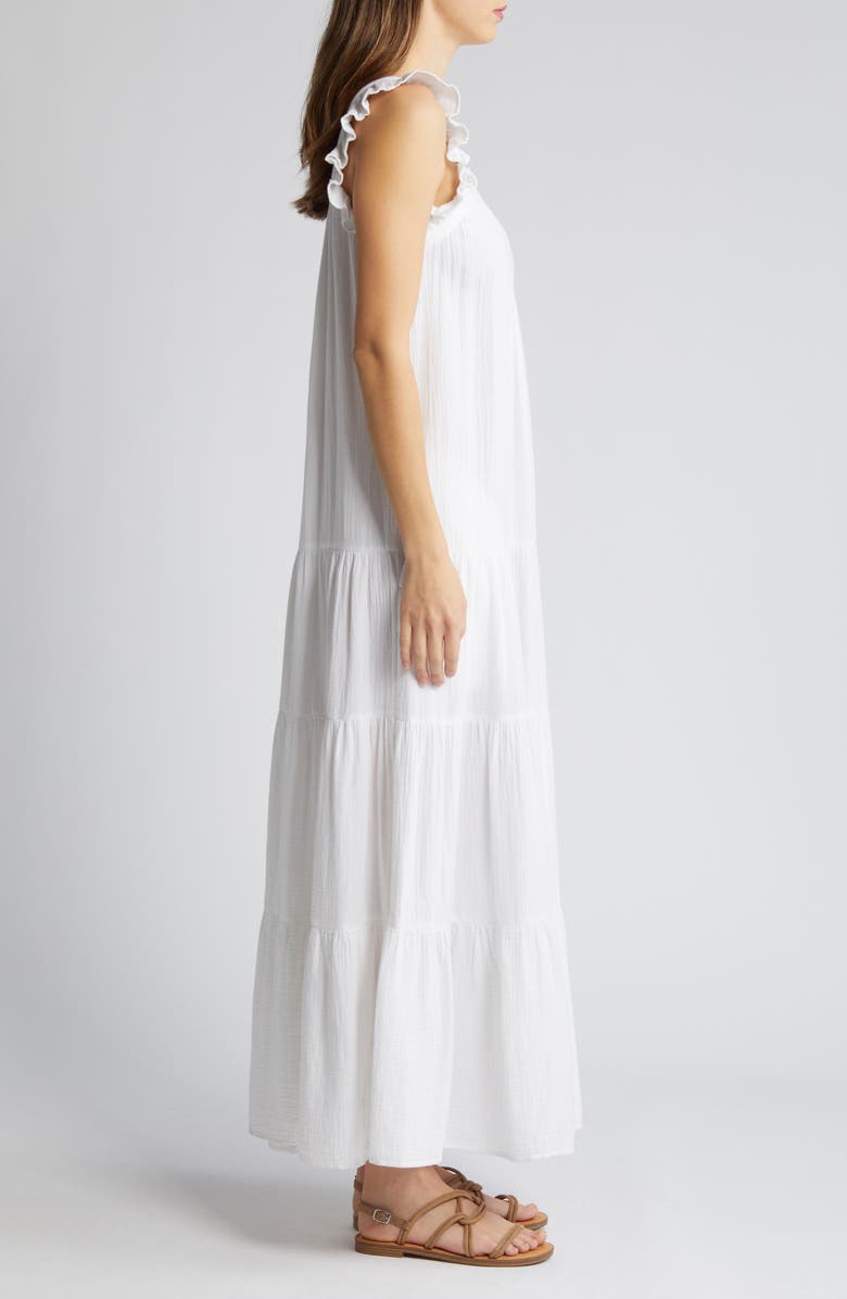 Ruffle Tiered Cotton Maxi Dress