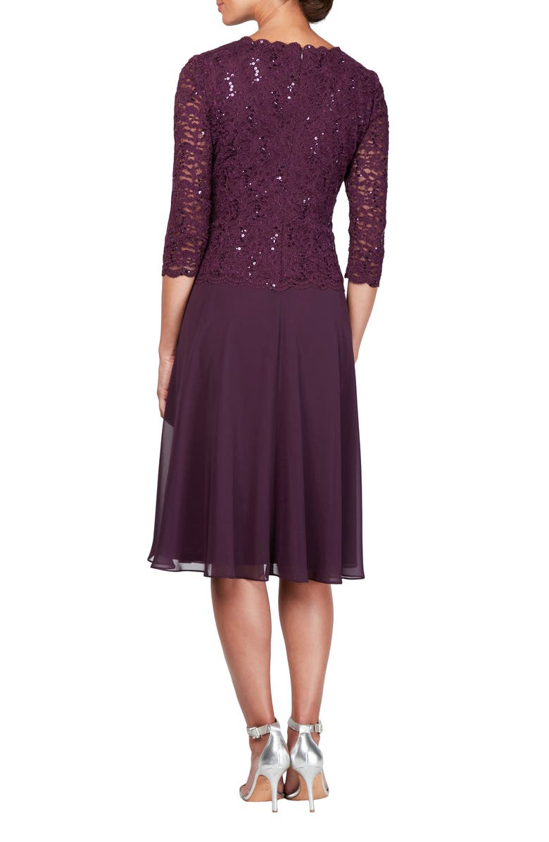 Jewel Neck Two-Piece Cocktail Dress
