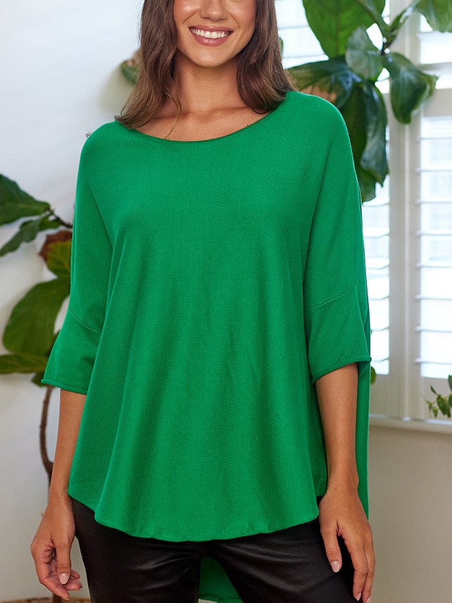 Super Soft Batwing Knit Half Sleeve Top 