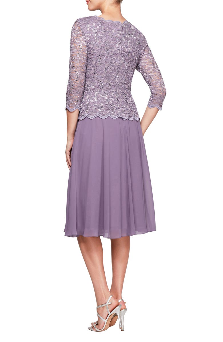 Jewel Neck Two-Piece Cocktail Dress