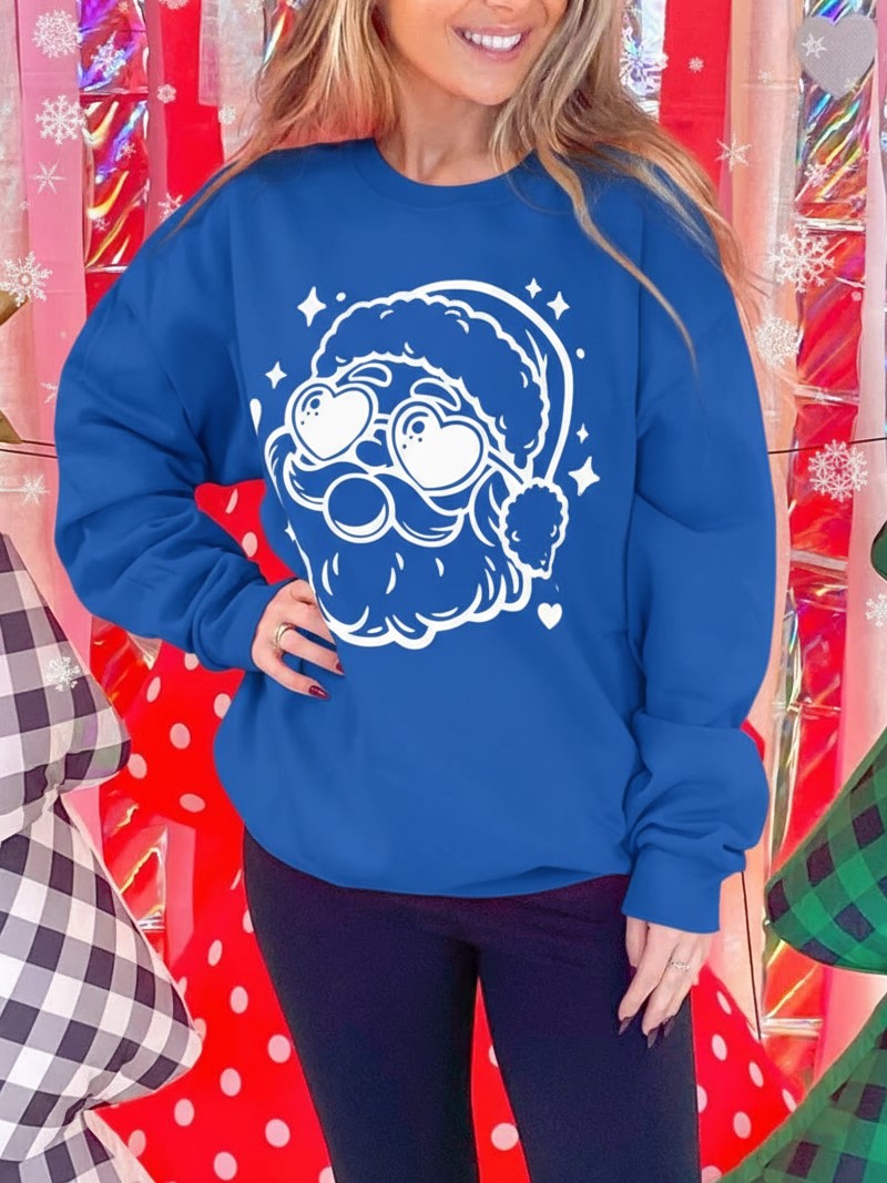 Funky Pink Santa Christmas Sweatshirt