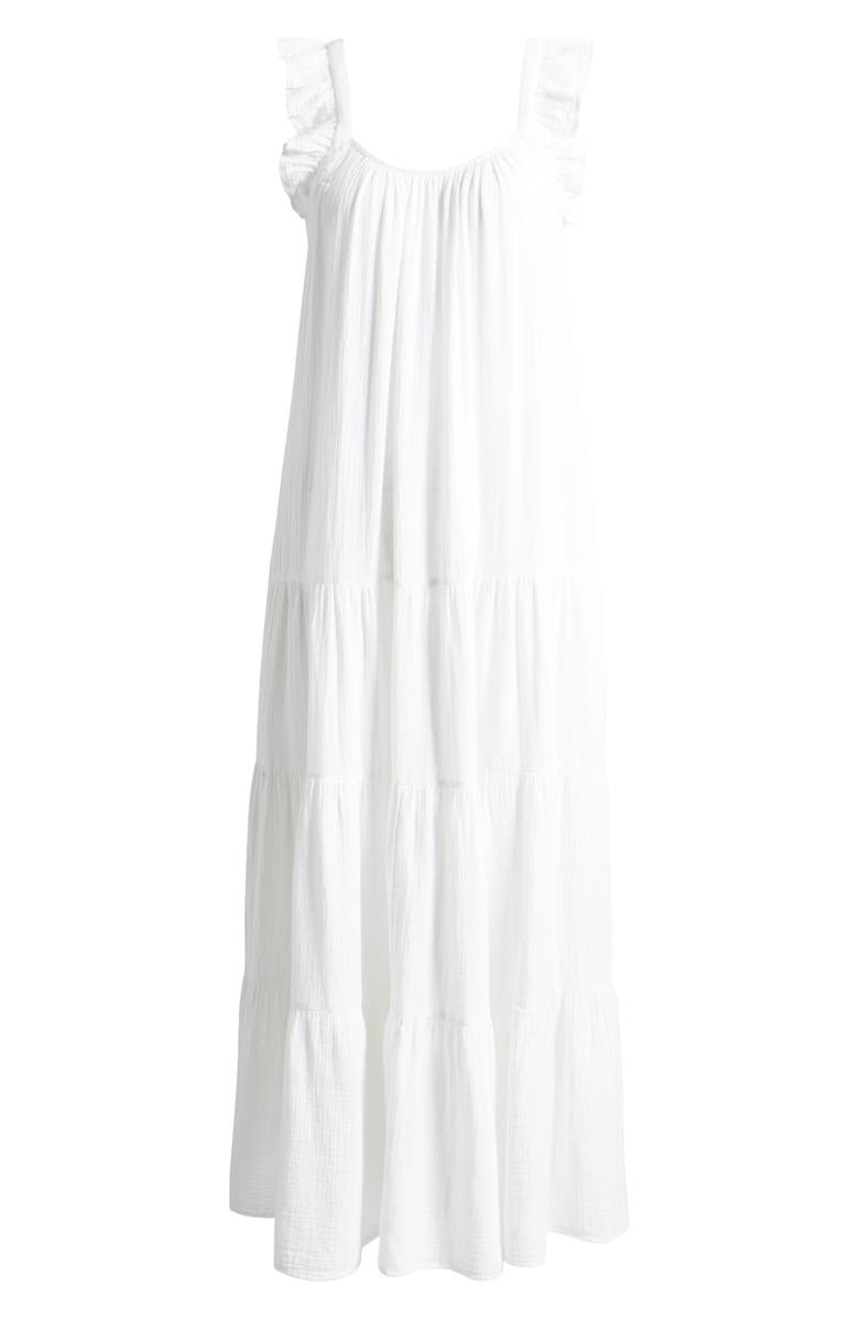 Ruffle Tiered Cotton Maxi Dress