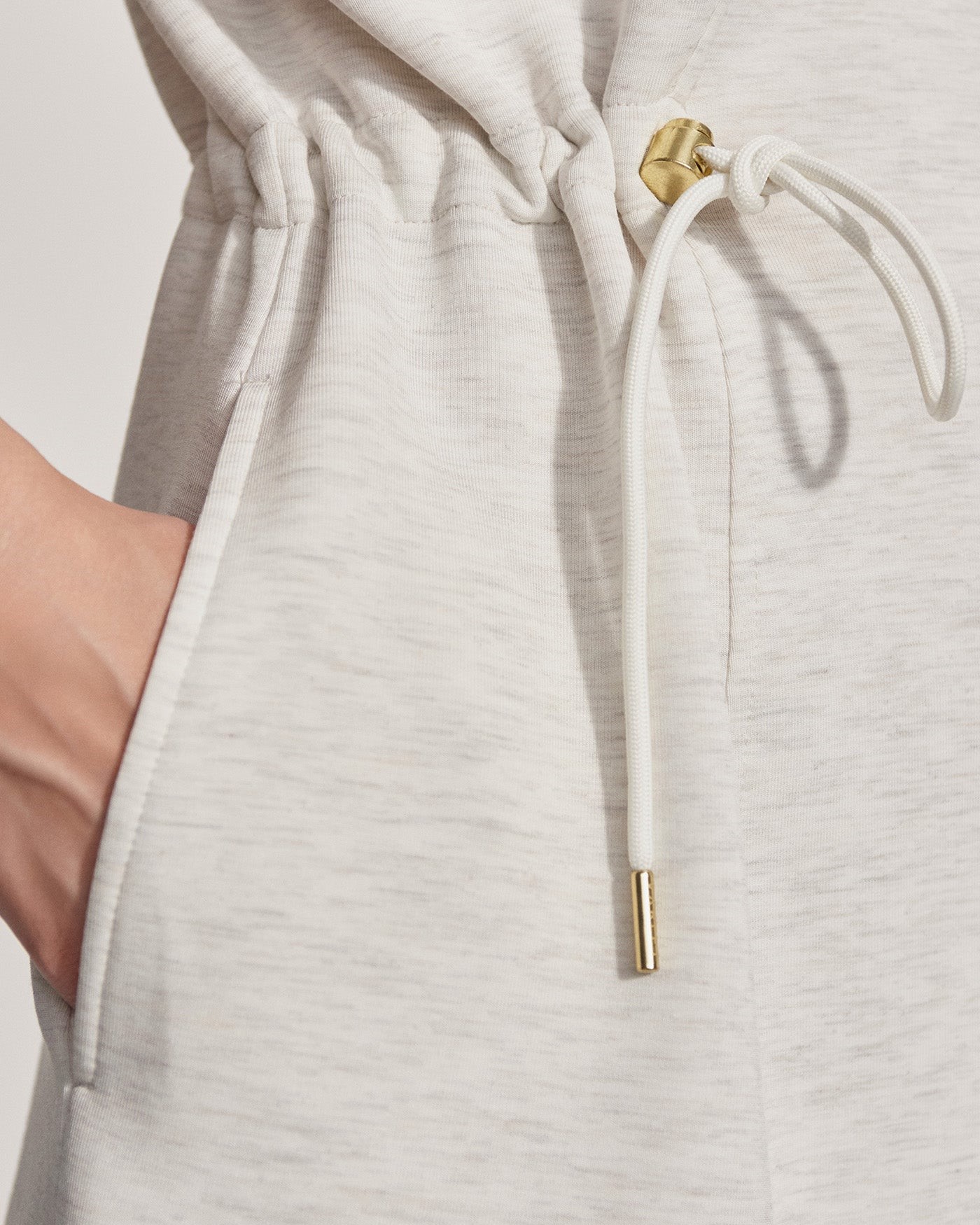 Women's Short-sleeve Drawsting Waist T-shirt Dress