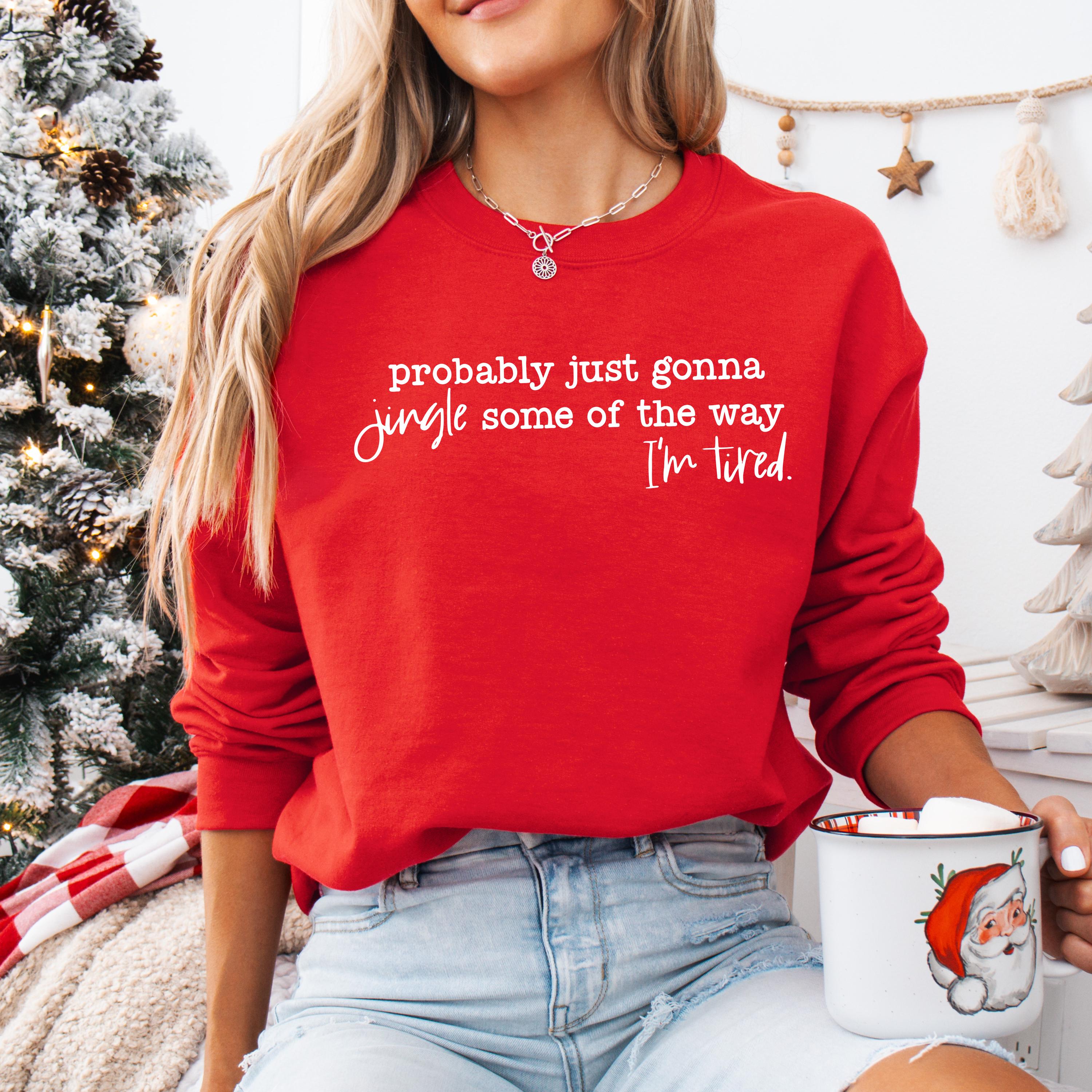 Women's Cute Festive Christmas Quote Crewneck Sweatshirt