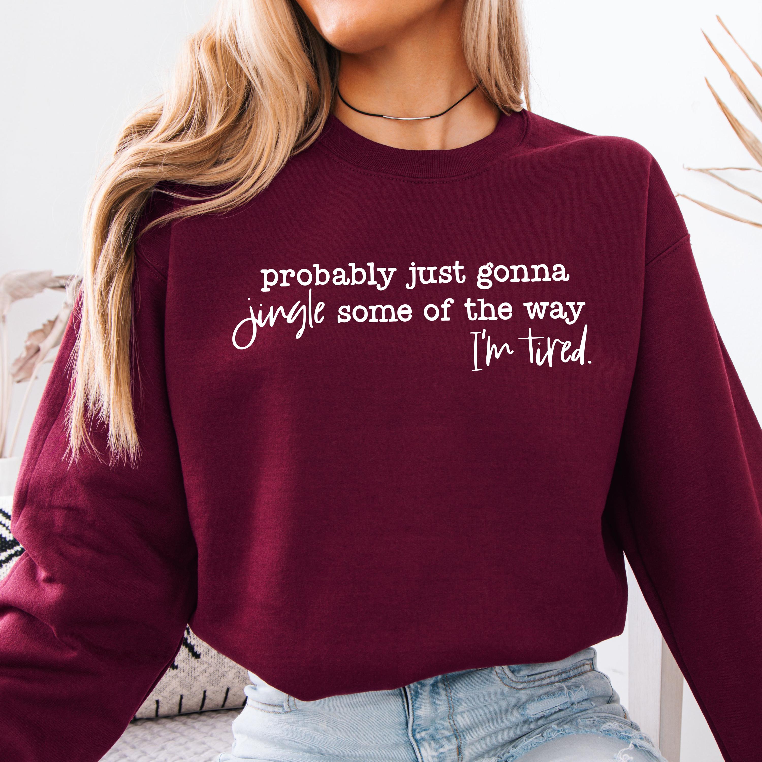 Women's Cute Festive Christmas Quote Crewneck Sweatshirt