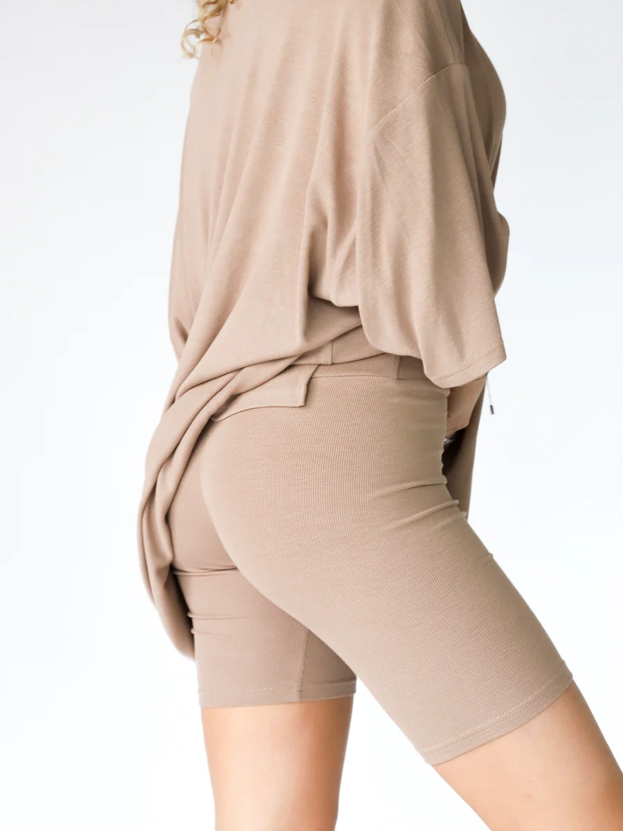 Mid-sleeve Shorts Casual Set