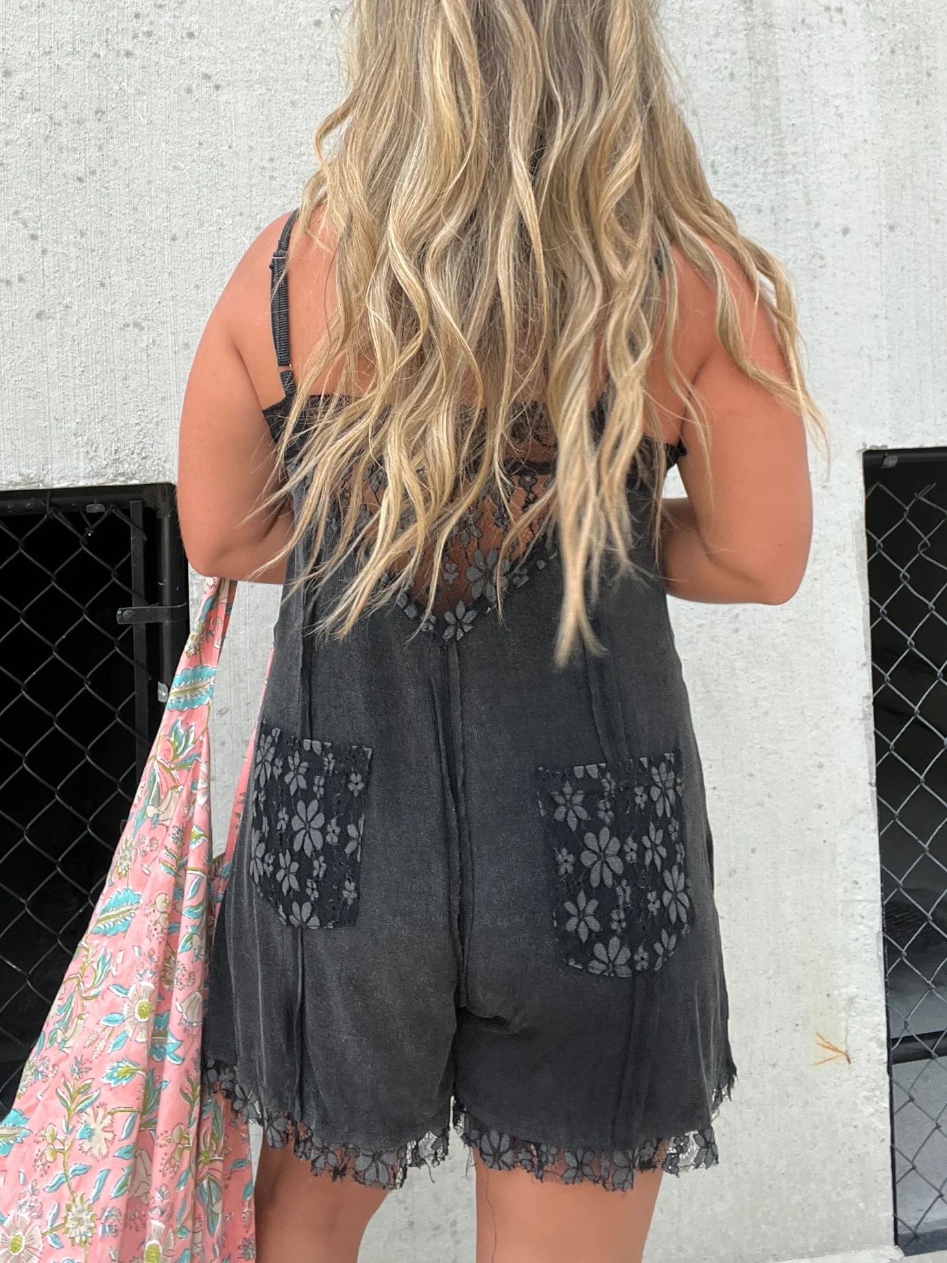 Women’s V-Neck Lace Trim Detailing Romper (BUY 2 FREE SHIPPING)