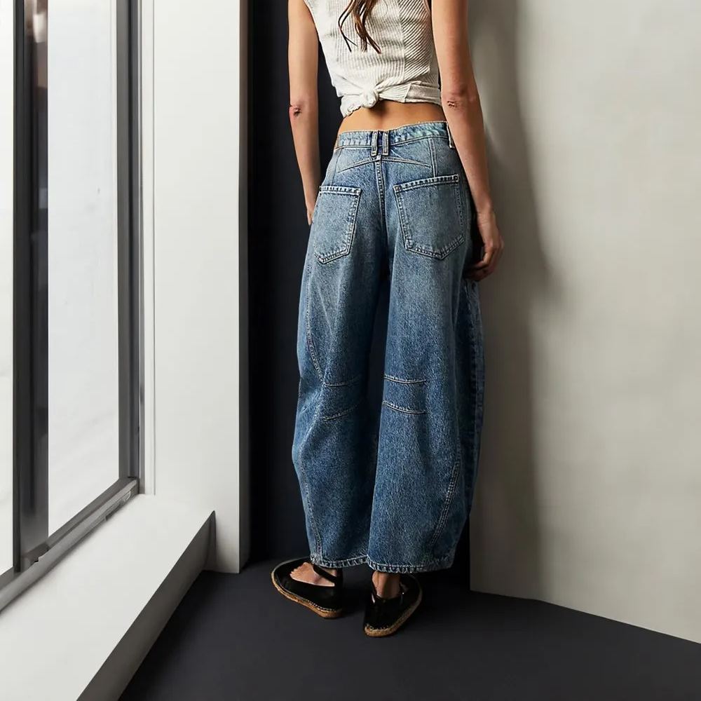 🔥Mid-Rise Barrel Jeans (Buy 2 Free Shipping)-boocean.com