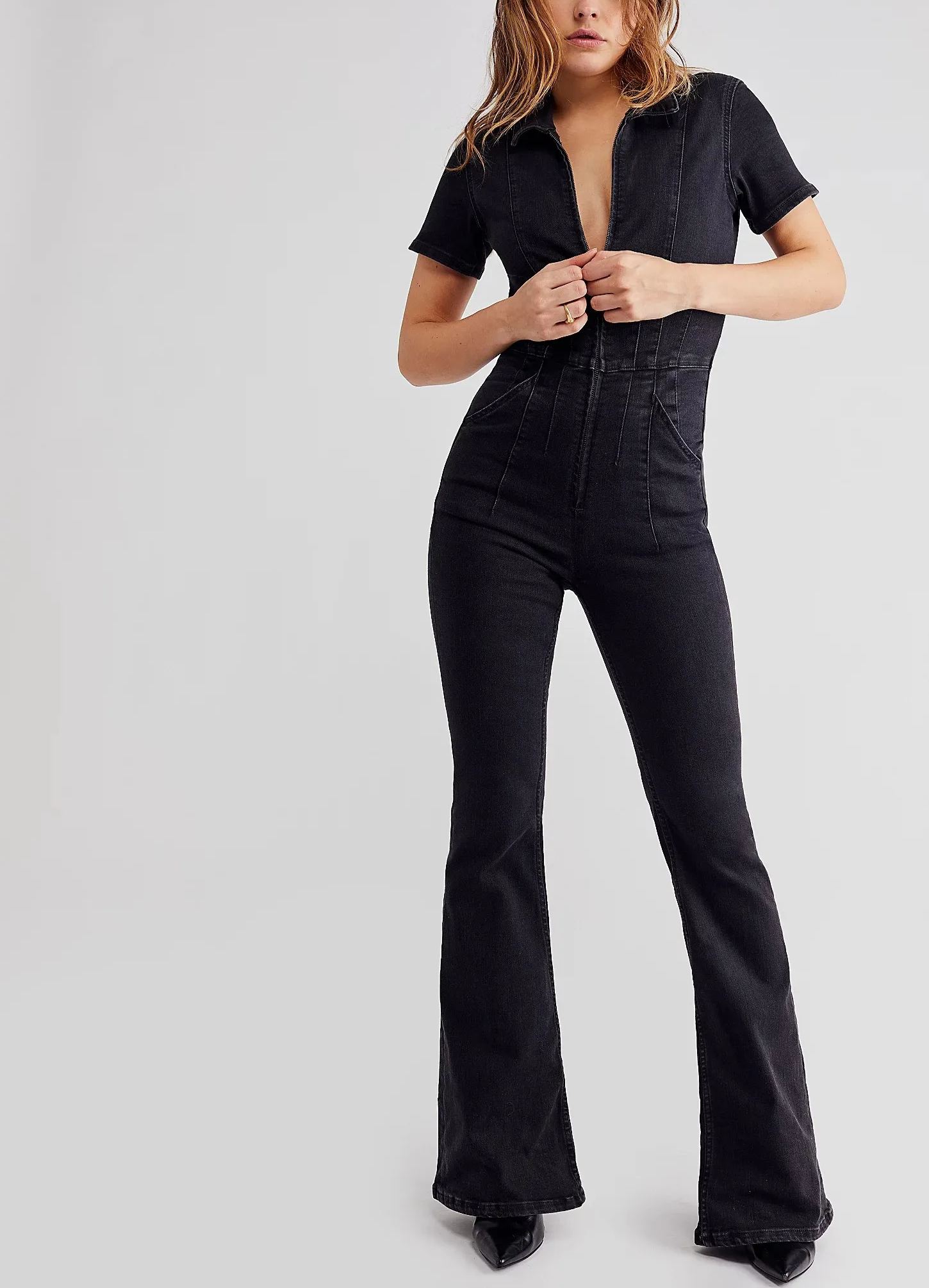 New🔥Women's  Flare Jumpsuit-hivebabe.com