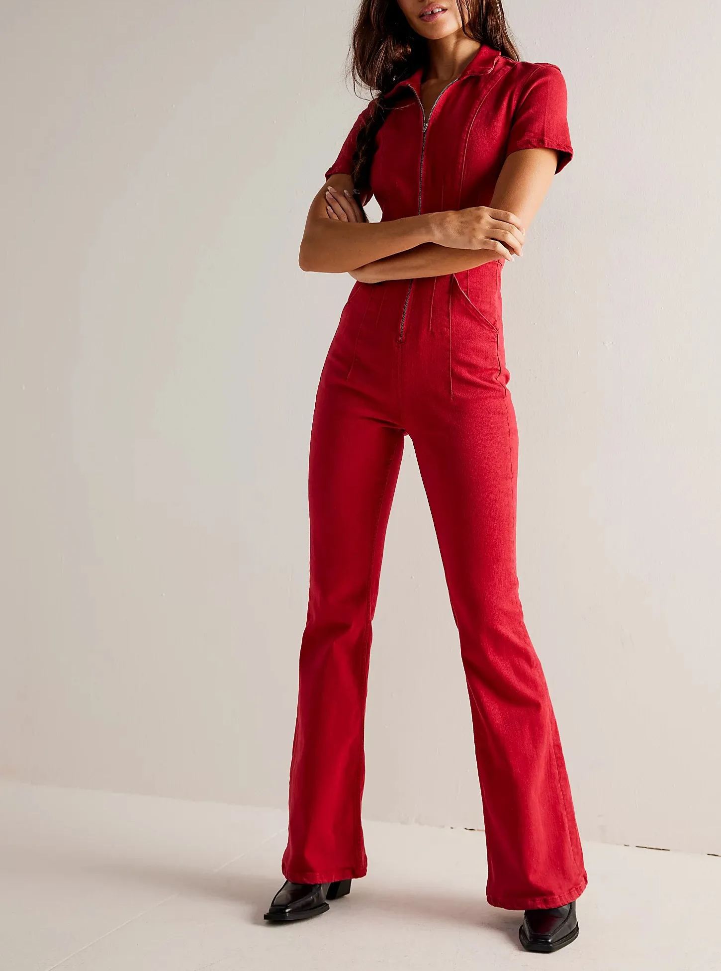 New🔥Women's  Flare Jumpsuit-hivebabe.com