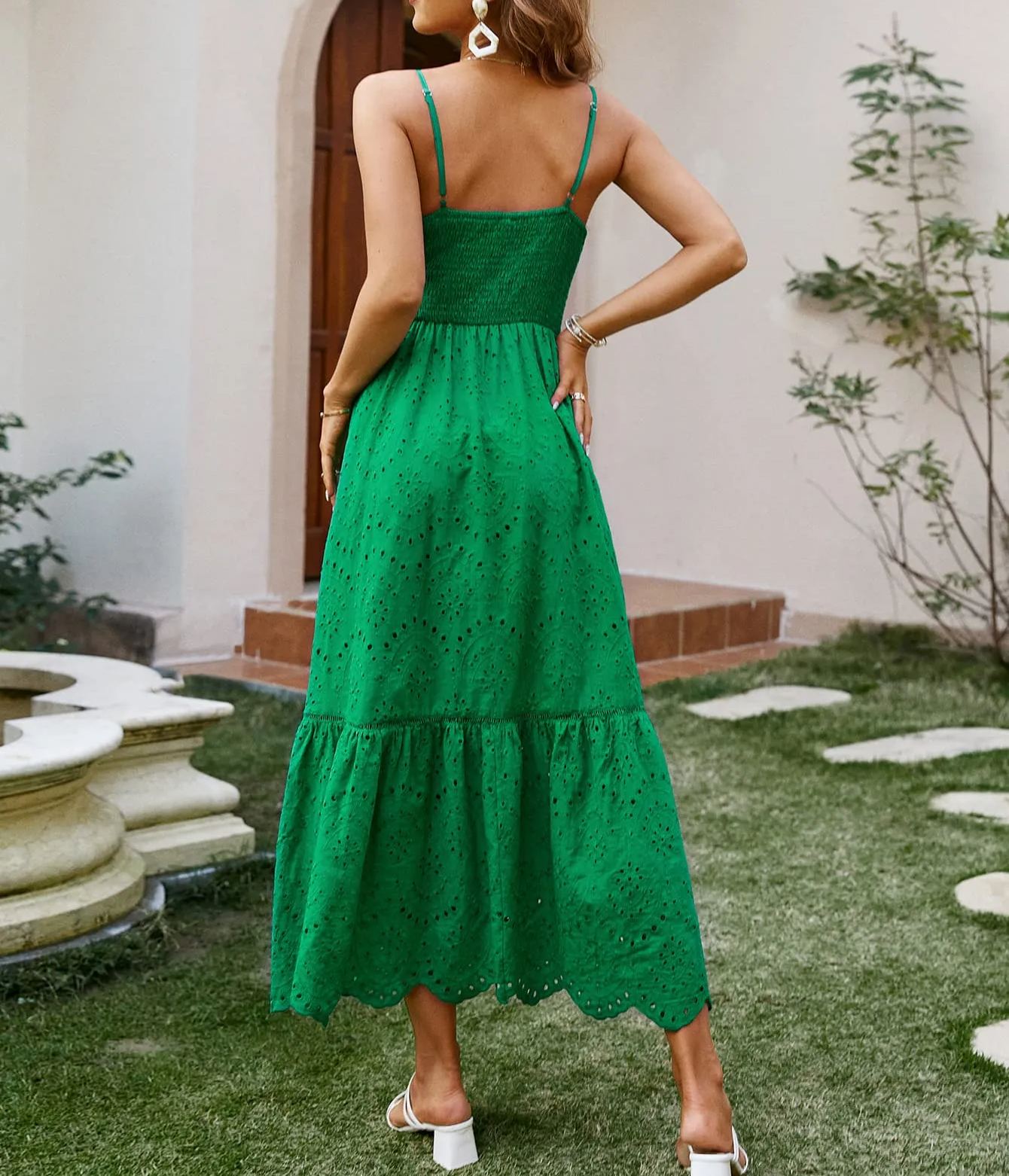 ⏰Hot Sale-Women's Embroidery Pearl Button Down Dress-hivebabe.com