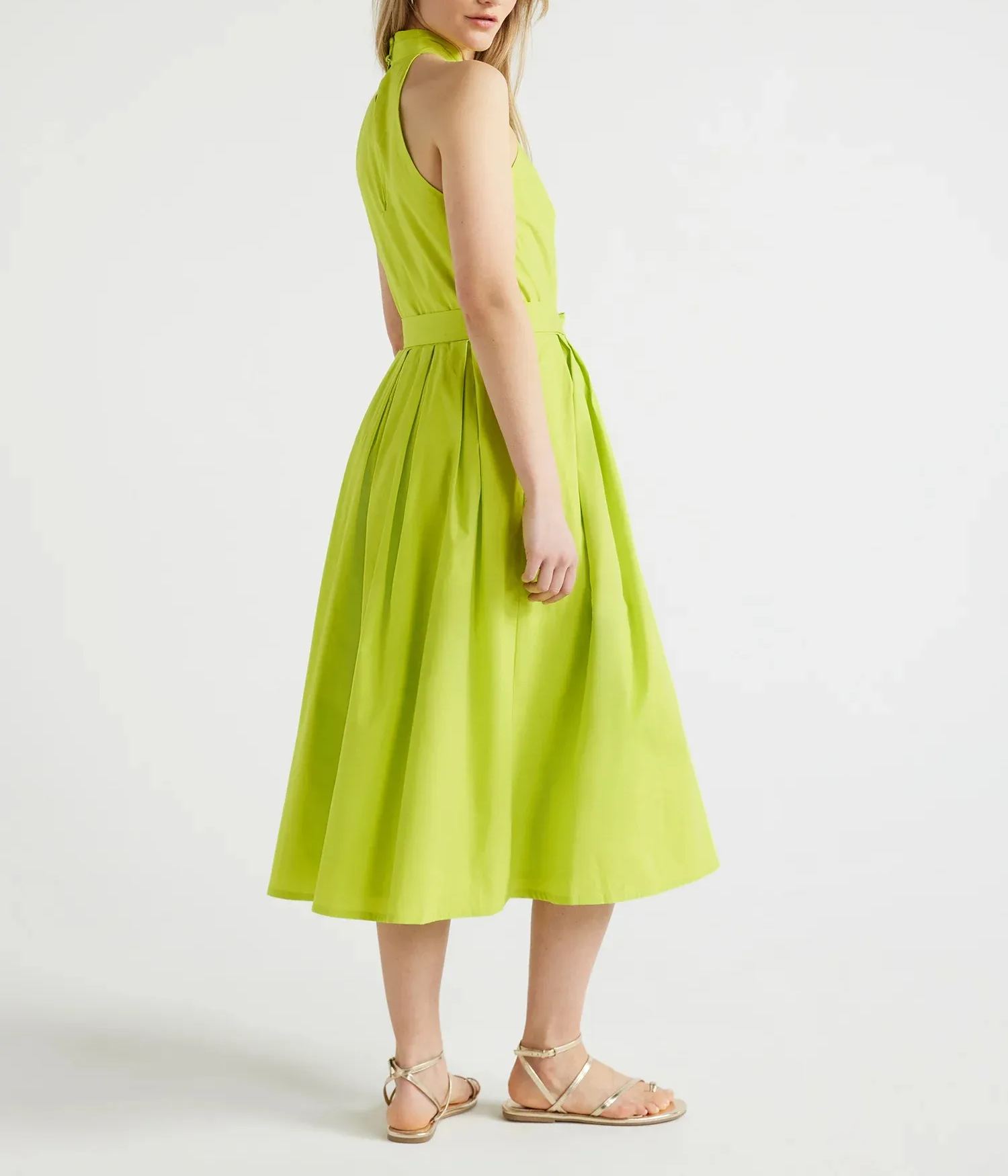 2024 🔥 HOT SALE 🔥Women's Belted Halter Midi Dress-hivebabe.com