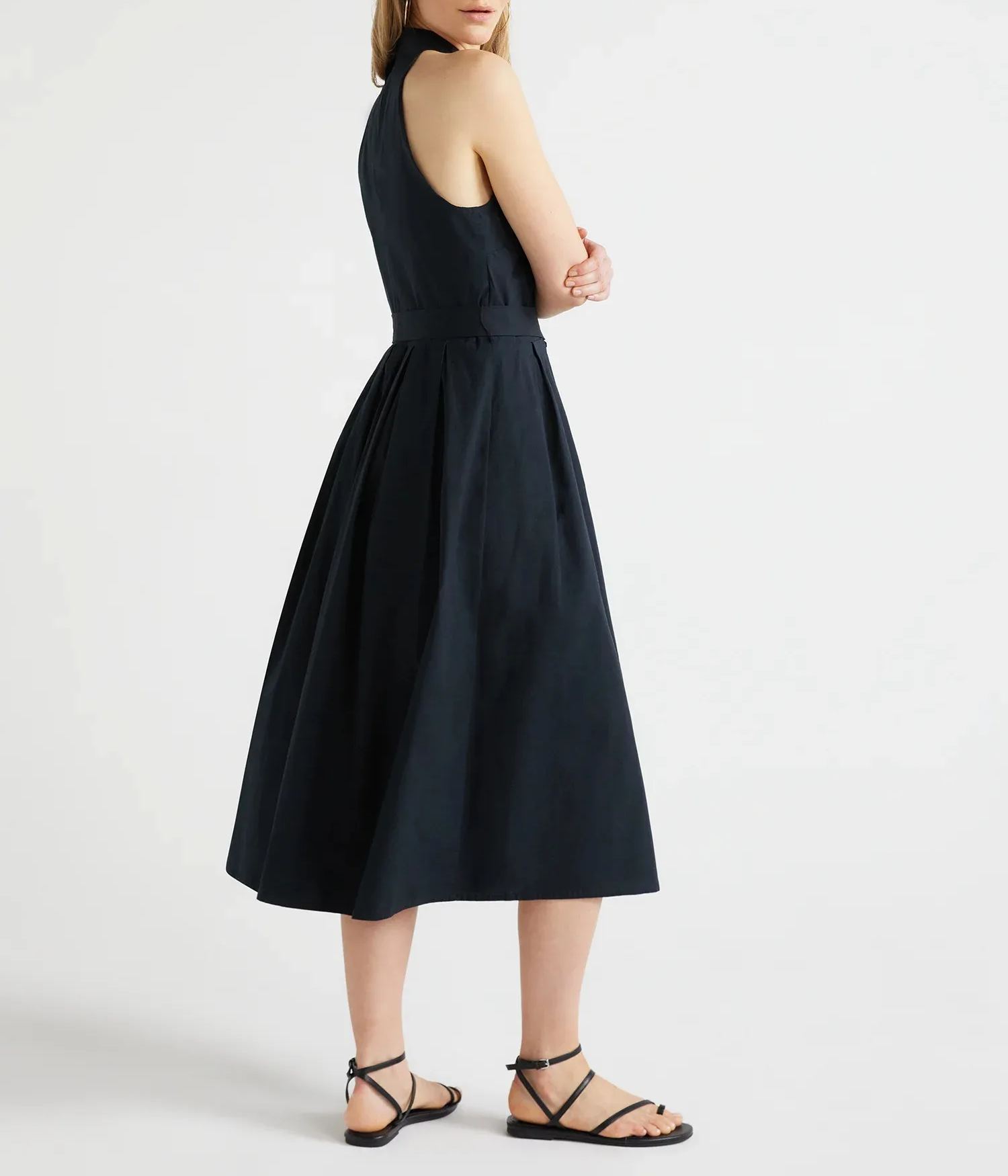 2024 🔥 HOT SALE 🔥Women's Belted Halter Midi Dress-hivebabe.com