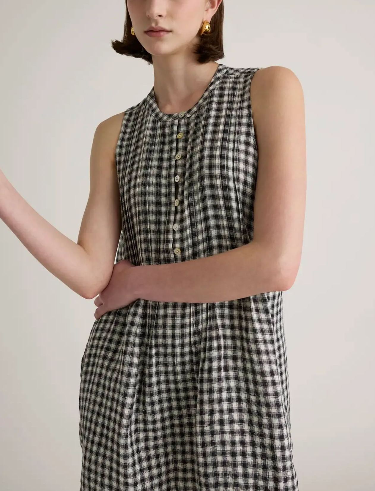 Women's Pintuck Mini Shift Dress