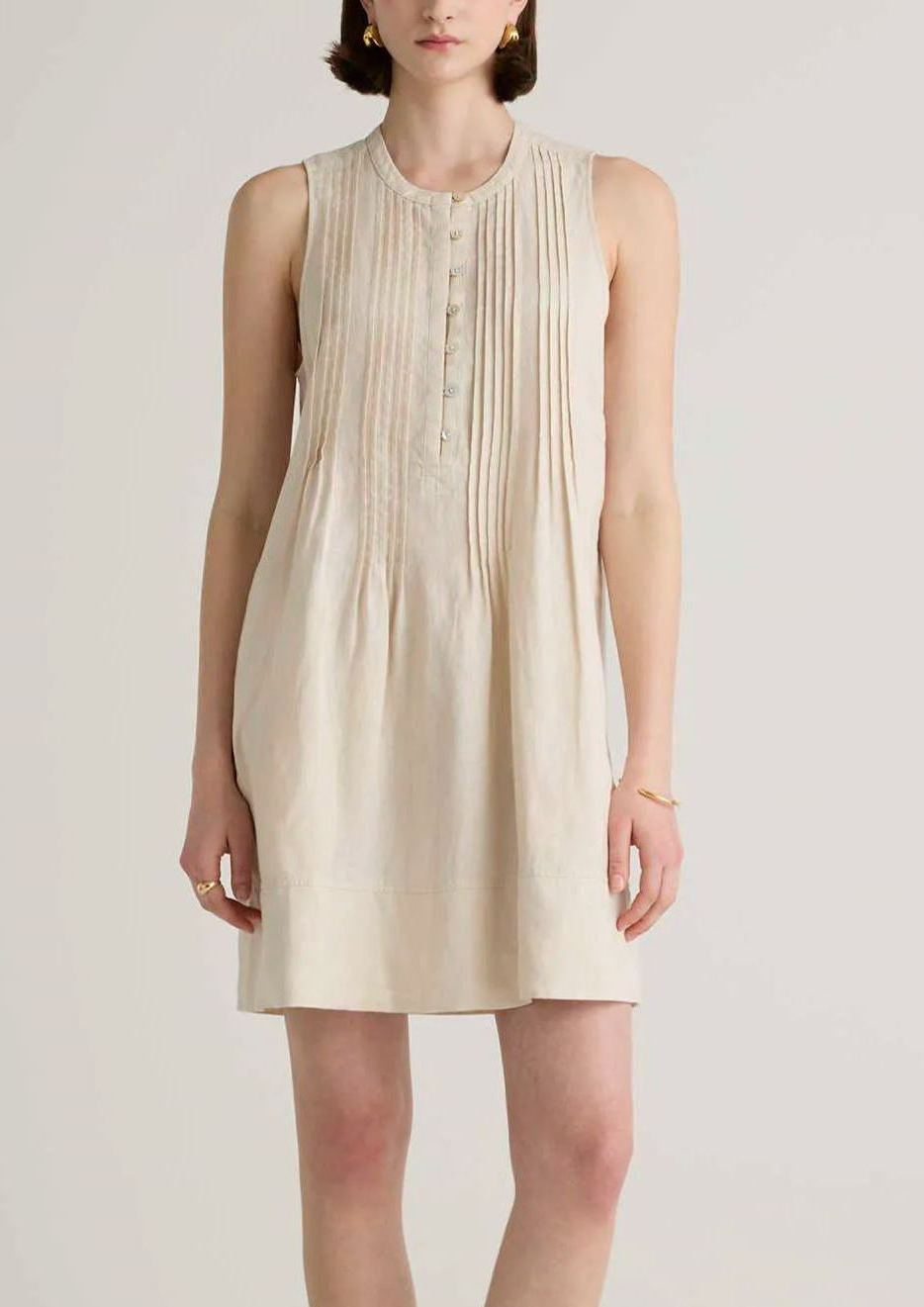 Women's Pintuck Mini Shift Dress