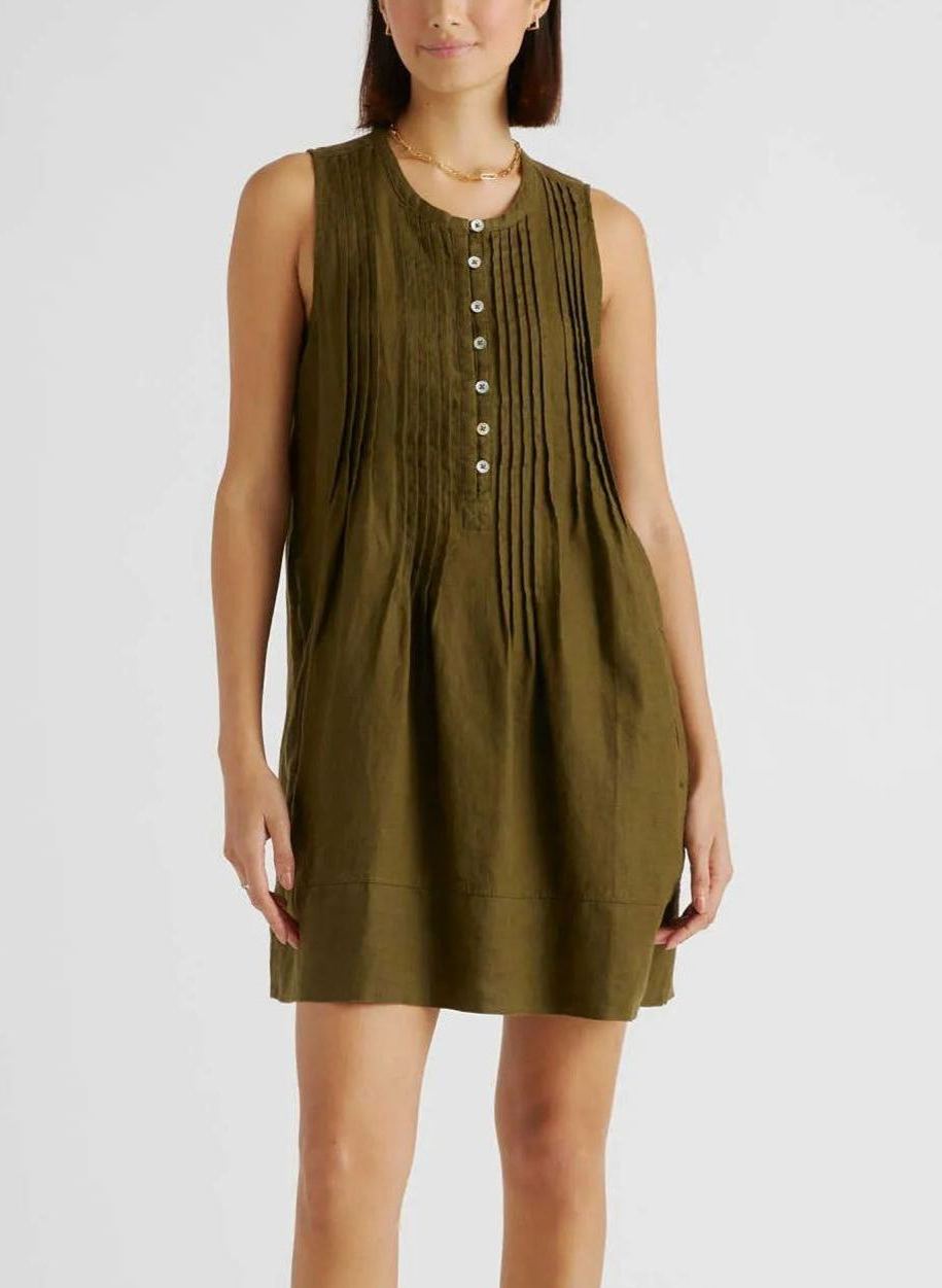 Women's Pintuck Mini Shift Dress
