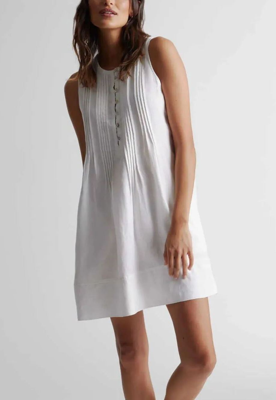 Women's Pintuck Mini Shift Dress