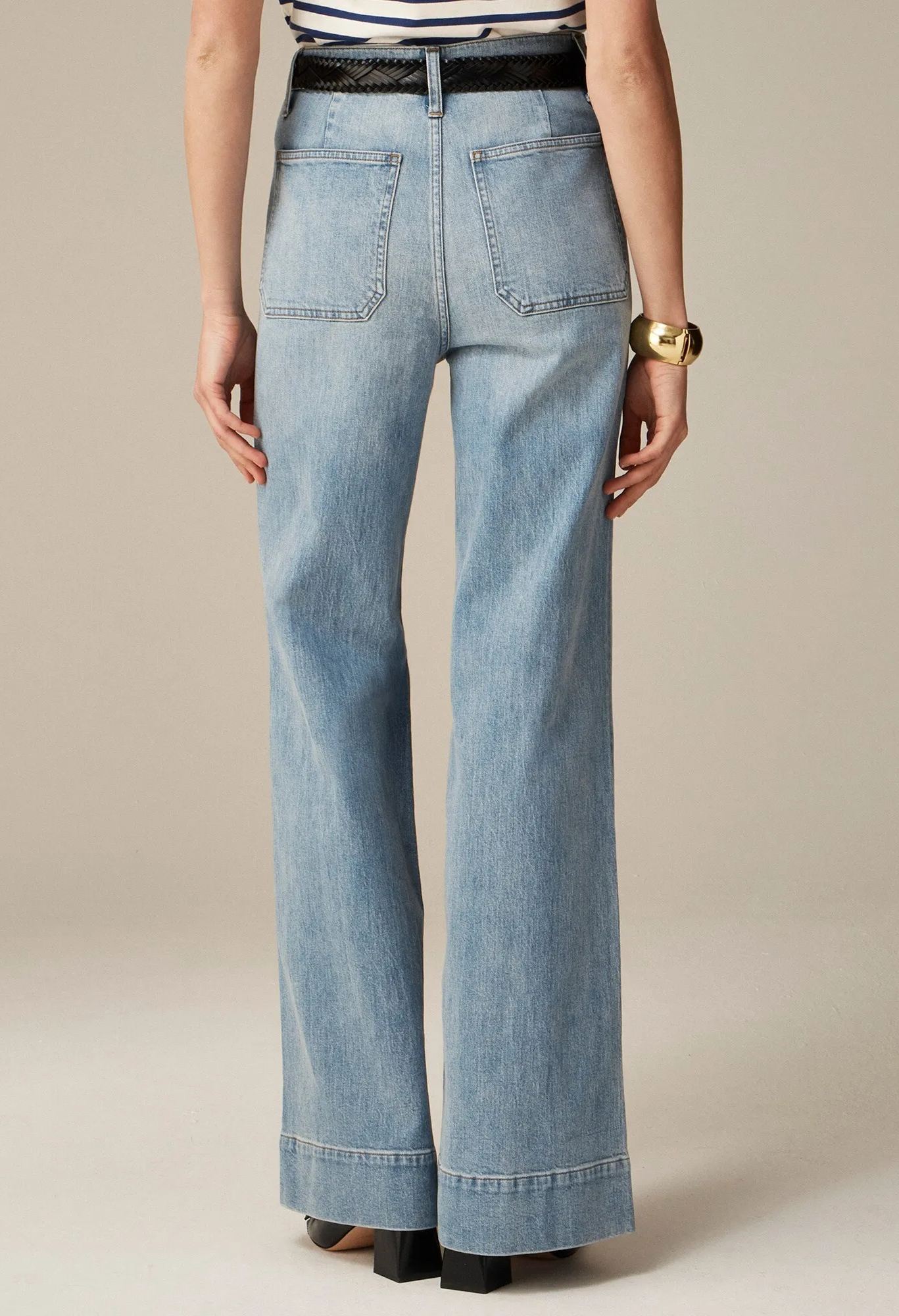 Women's Tummy Control Sailor Wide Leg Trouser