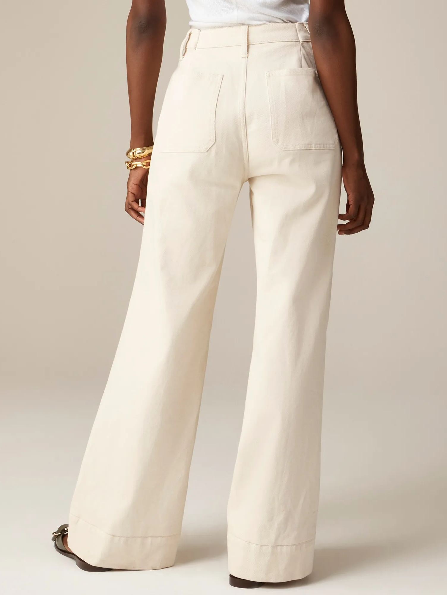 Women's Tummy Control Sailor Wide Leg Trouser