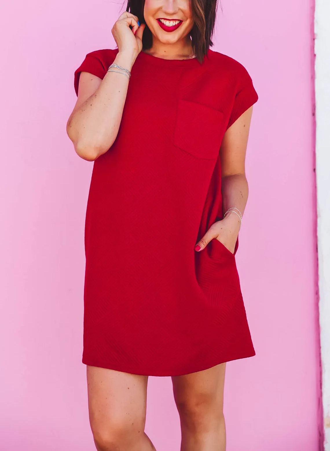 Women's Classic Perfect Textured Mini Dress (Buy 2 Free Shipping)