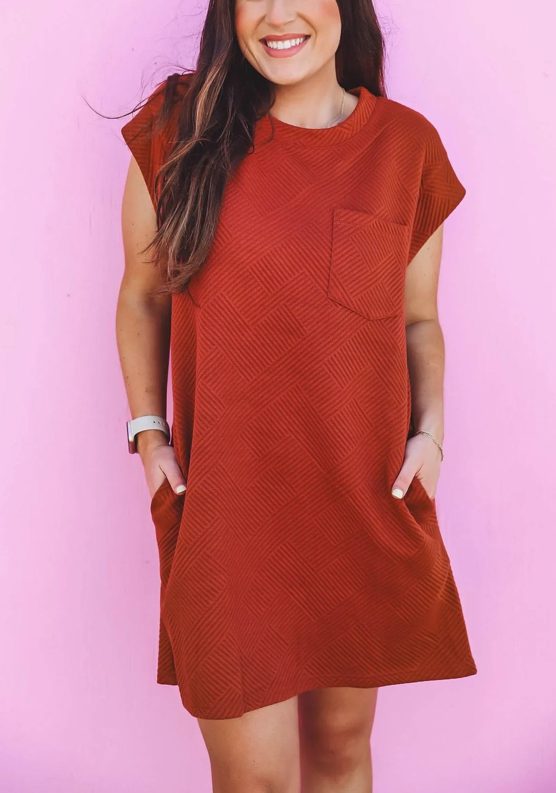 Women's Classic Perfect Textured Mini Dress (Buy 2 Free Shipping)