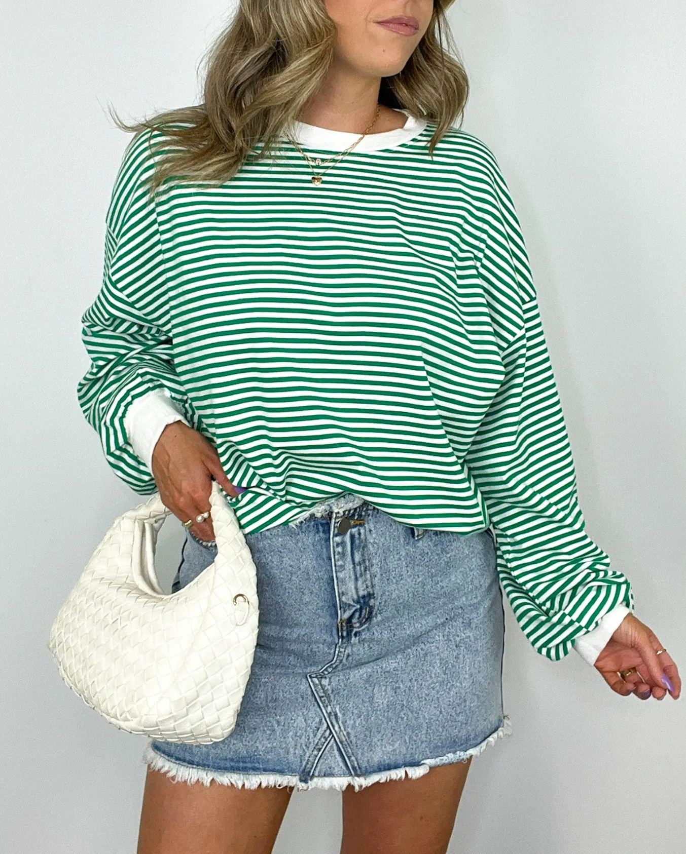 Andie Striped Crewneck Pullover