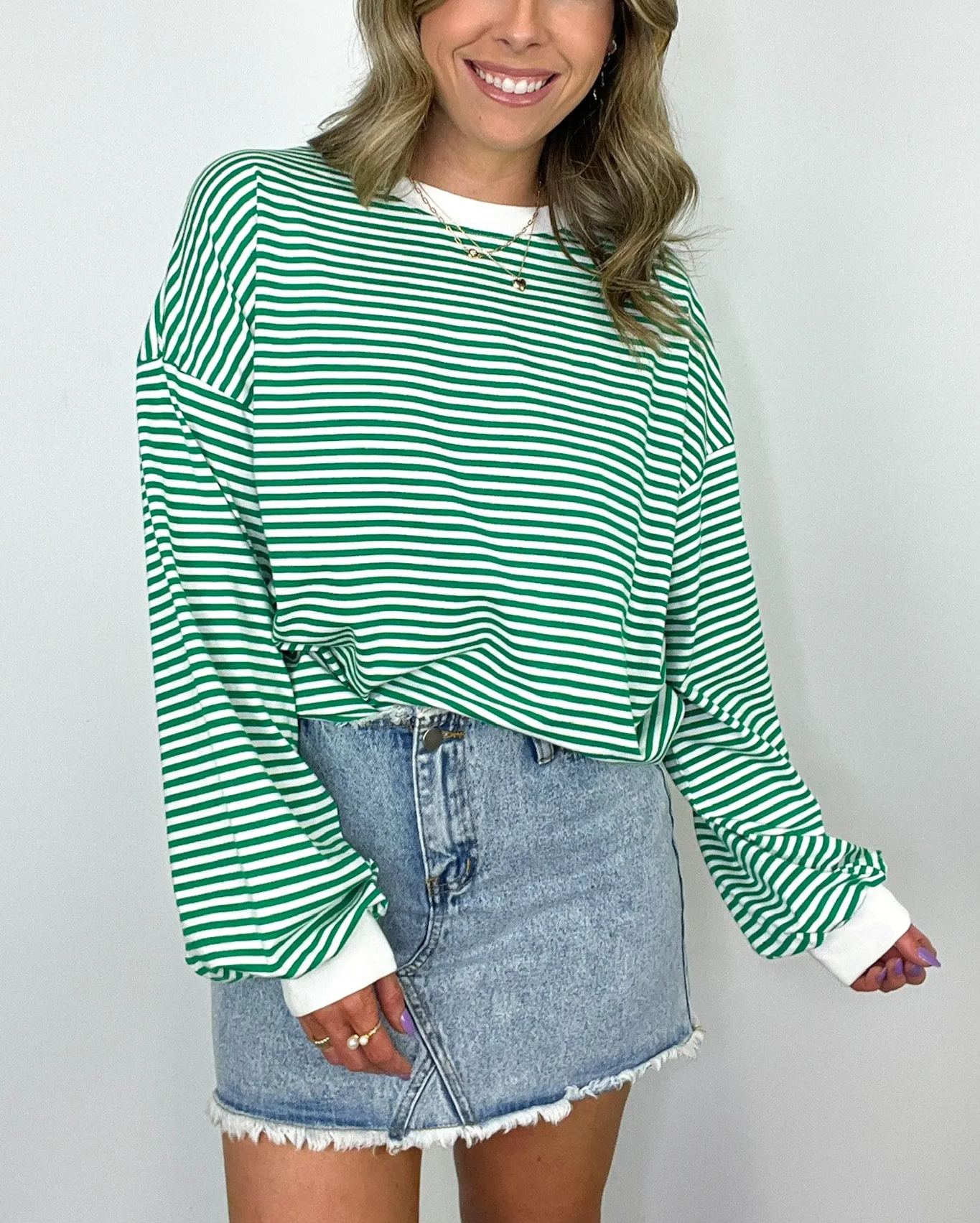 Andie Striped Crewneck Pullover