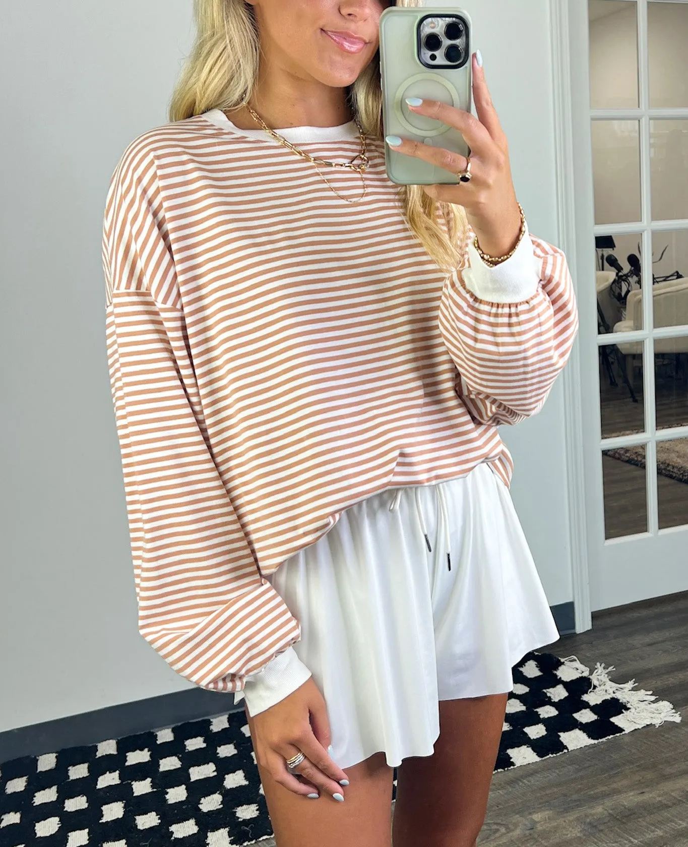 Andie Striped Crewneck Pullover