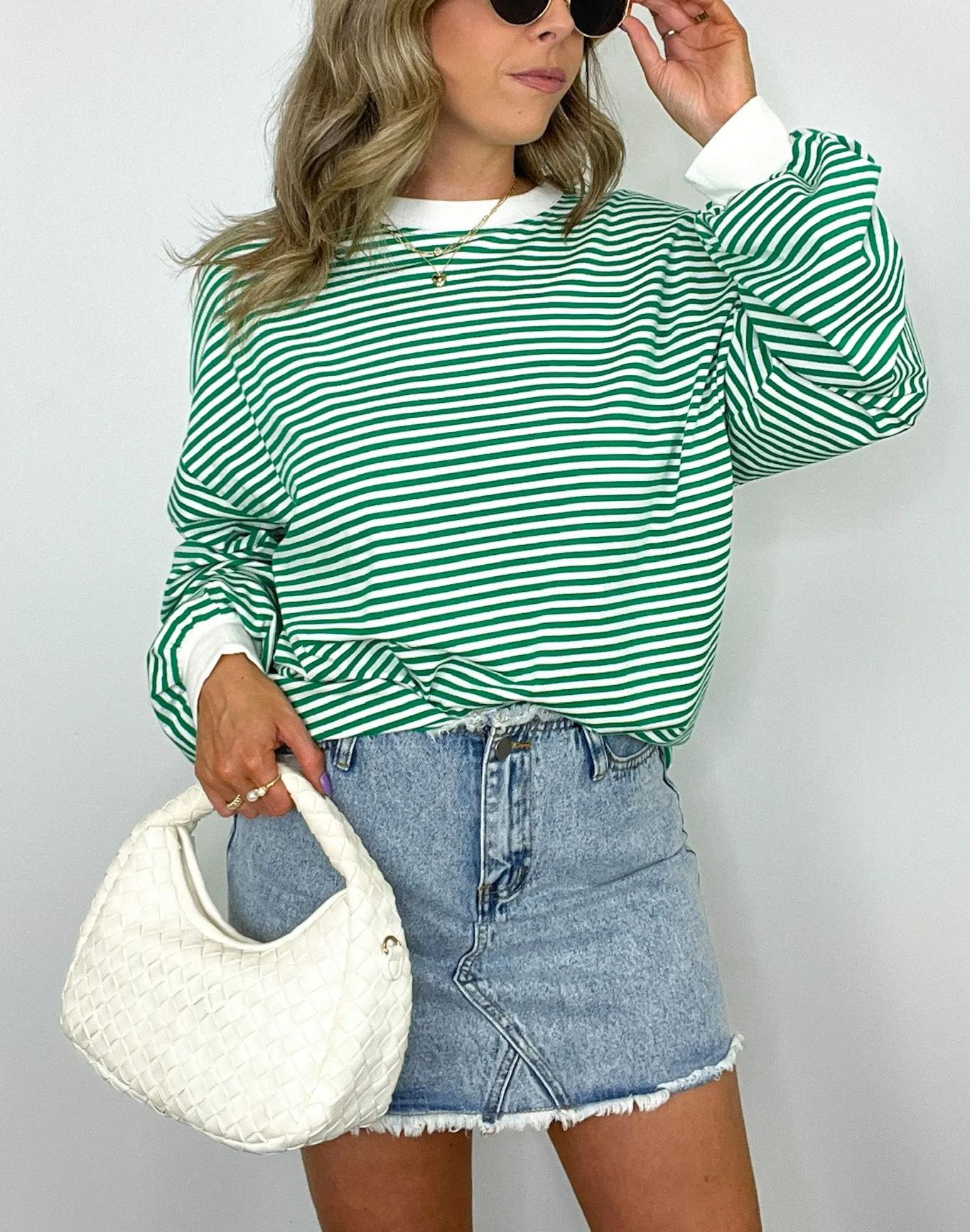 Andie Striped Crewneck Pullover
