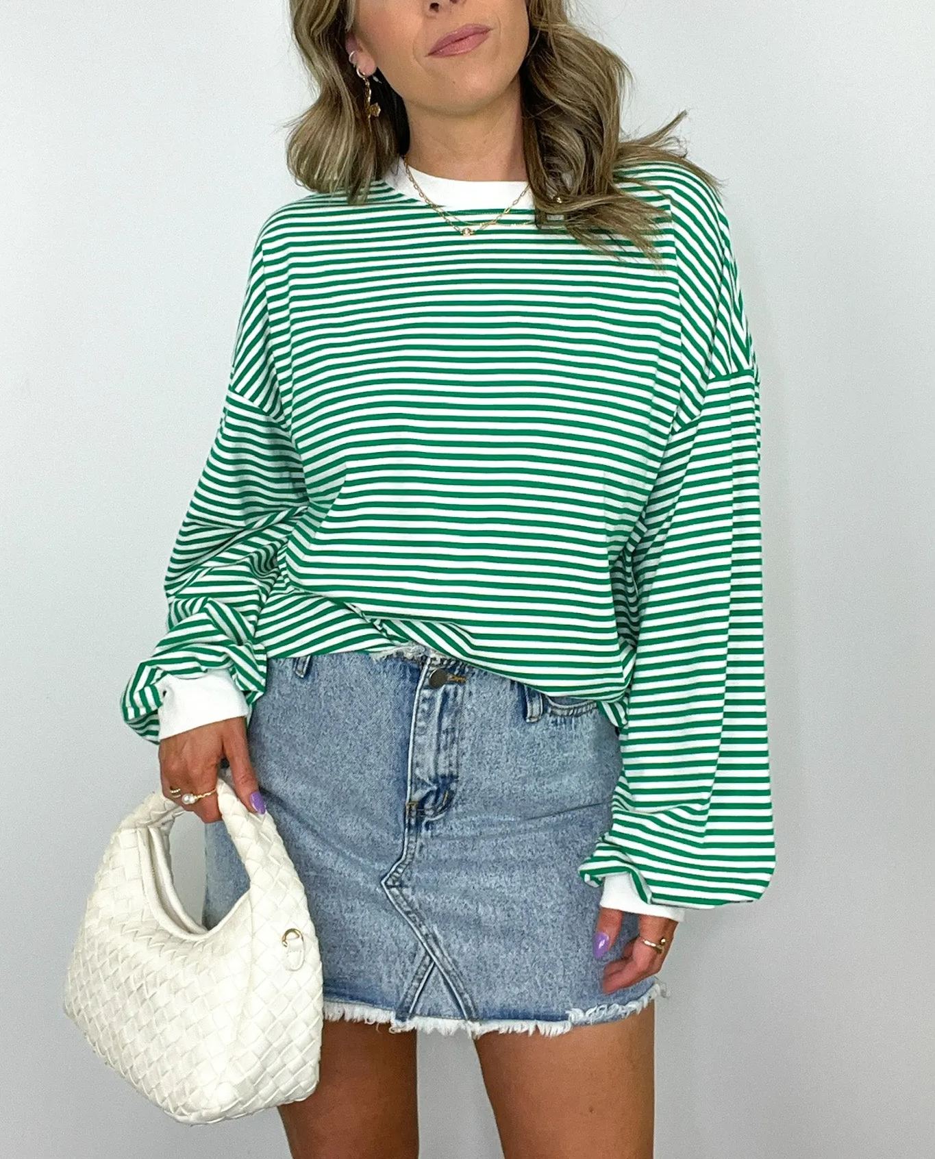 Andie Striped Crewneck Pullover