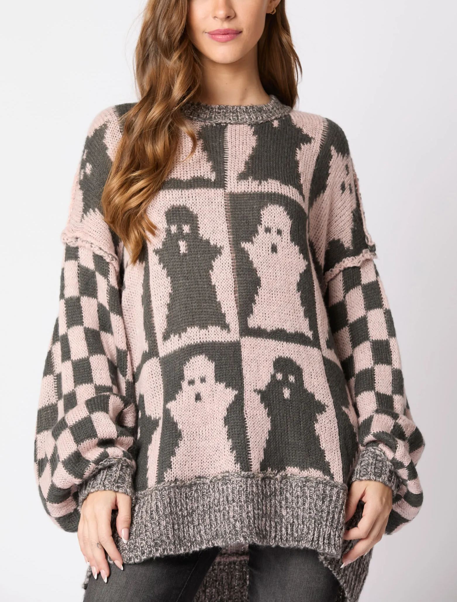 2024 Halloween Checkered Sweater-SPOOKY SEASON(BUY 2 FREE SHIPPING!!!)