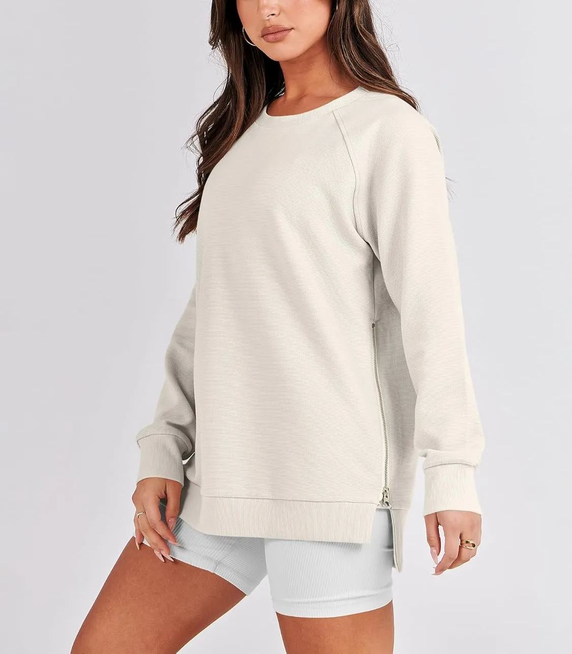 Women‘s Oversized Sweatshirt Crewneck Long Sleeve Tunic Pollover Shirts